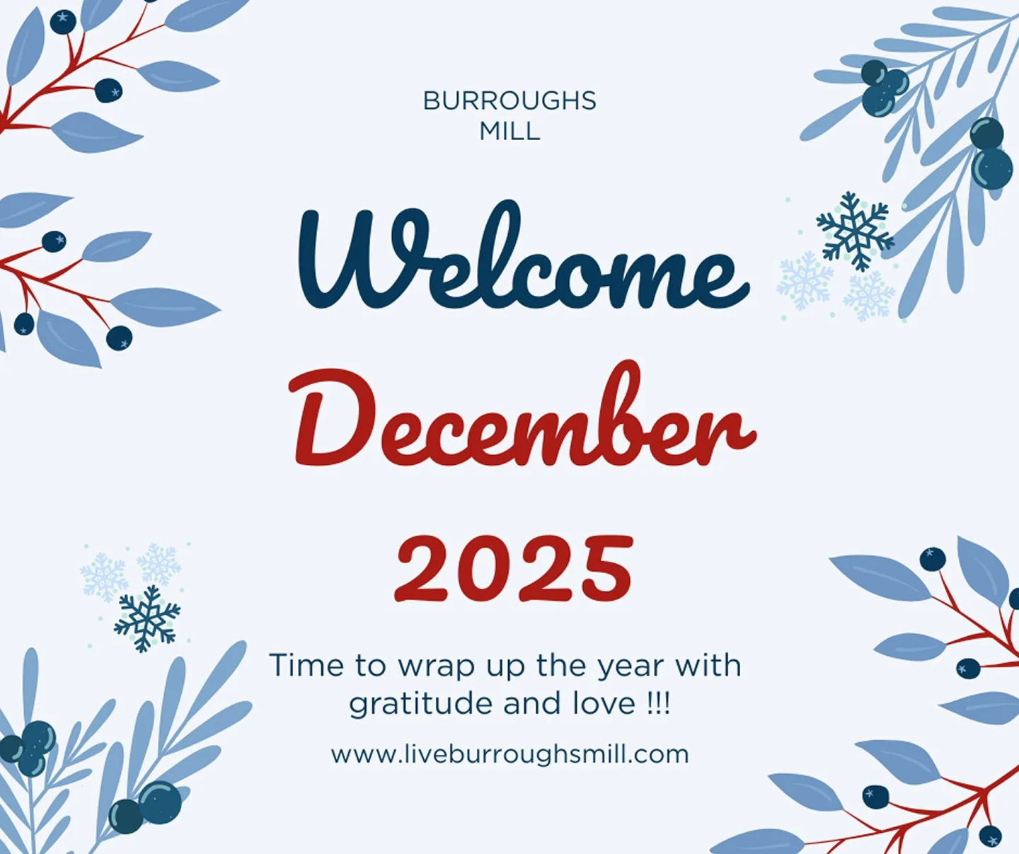 ❄️Bundle up, BM Family! Stay cozy, stay safe and remember ~ we are always right here for You!!!❄️
#December2025 #PayItForward #BurroughsMill #LoveWhereYouLive #CherryHillNj #BehindCherryHillMall #Flats #Townhomes #Garages #Petfriendly #LocationLocati