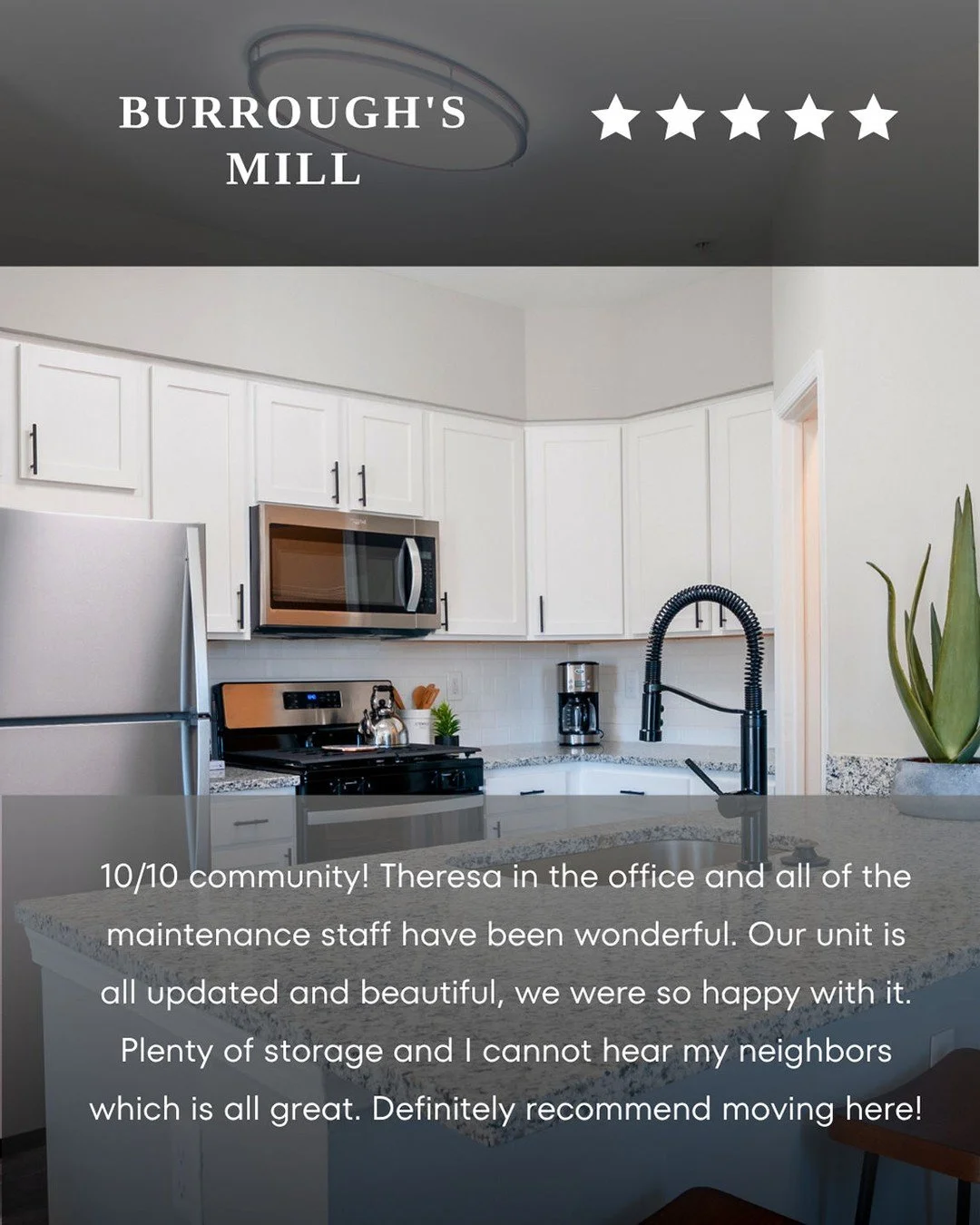 ⭐⭐⭐⭐⭐

Nothing makes us happier than hearing from our residents! Thank you for your wonderful review and for choosing to call our community home.Are you loving life in our community? 

We'd love for you to share your experience! Your feedback helps f