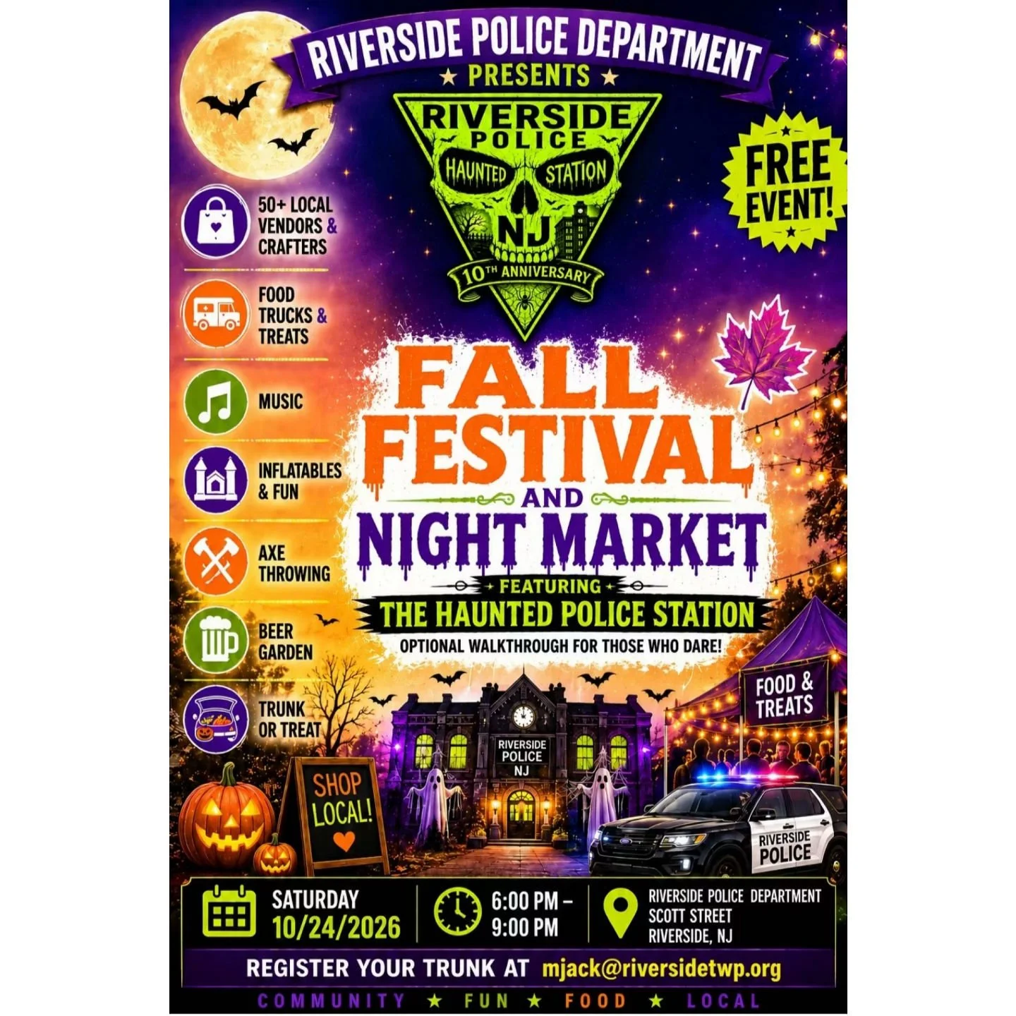 🍂🍁HEY FALL FESTIVAL LOVERS TOMORROW NIGHT!🍁🍂For all my residents who love experiencing live music, spirits, spooky people, a haunted police station and geniune good vibes RIVERSIDE FALL FESTIVAL &amp; NIGHT MARKET is for you!!!
#PartyTime #Livebu