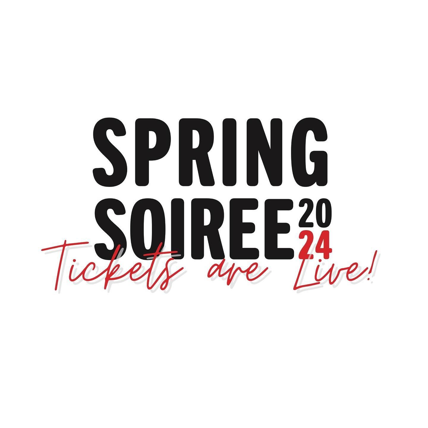 Ticket sales are LIVE! 🎉🎉🎉 Grab your seat for this year's Spring Soiree! 

Registration pro tips:
- Individual Tickets are $50, Tables are $400. Purchasing a table ensures you pick who you sit with! Tables seat 8.
- Would your business like to spo