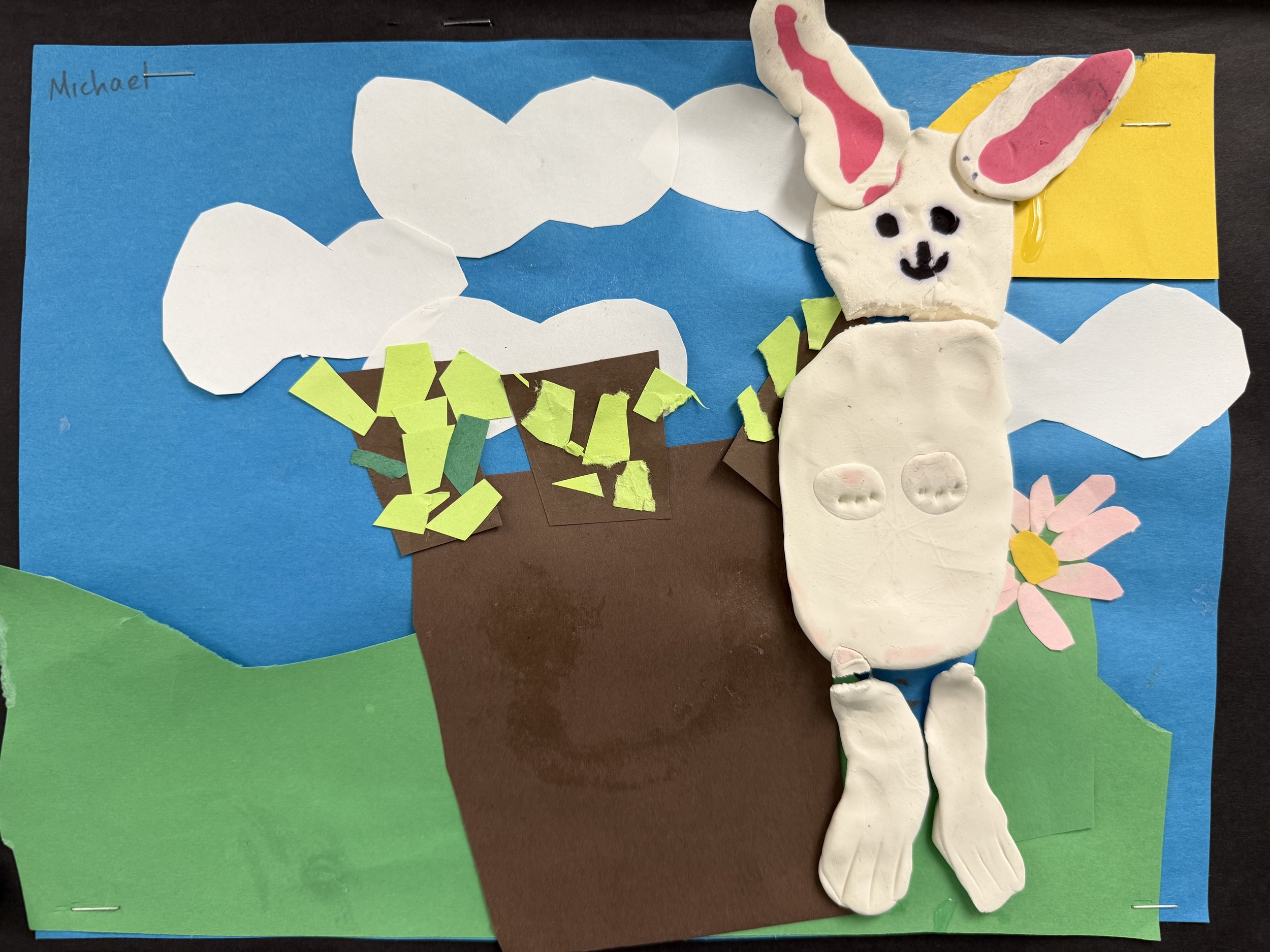 Kindergarten model magic creatures and collage habitats