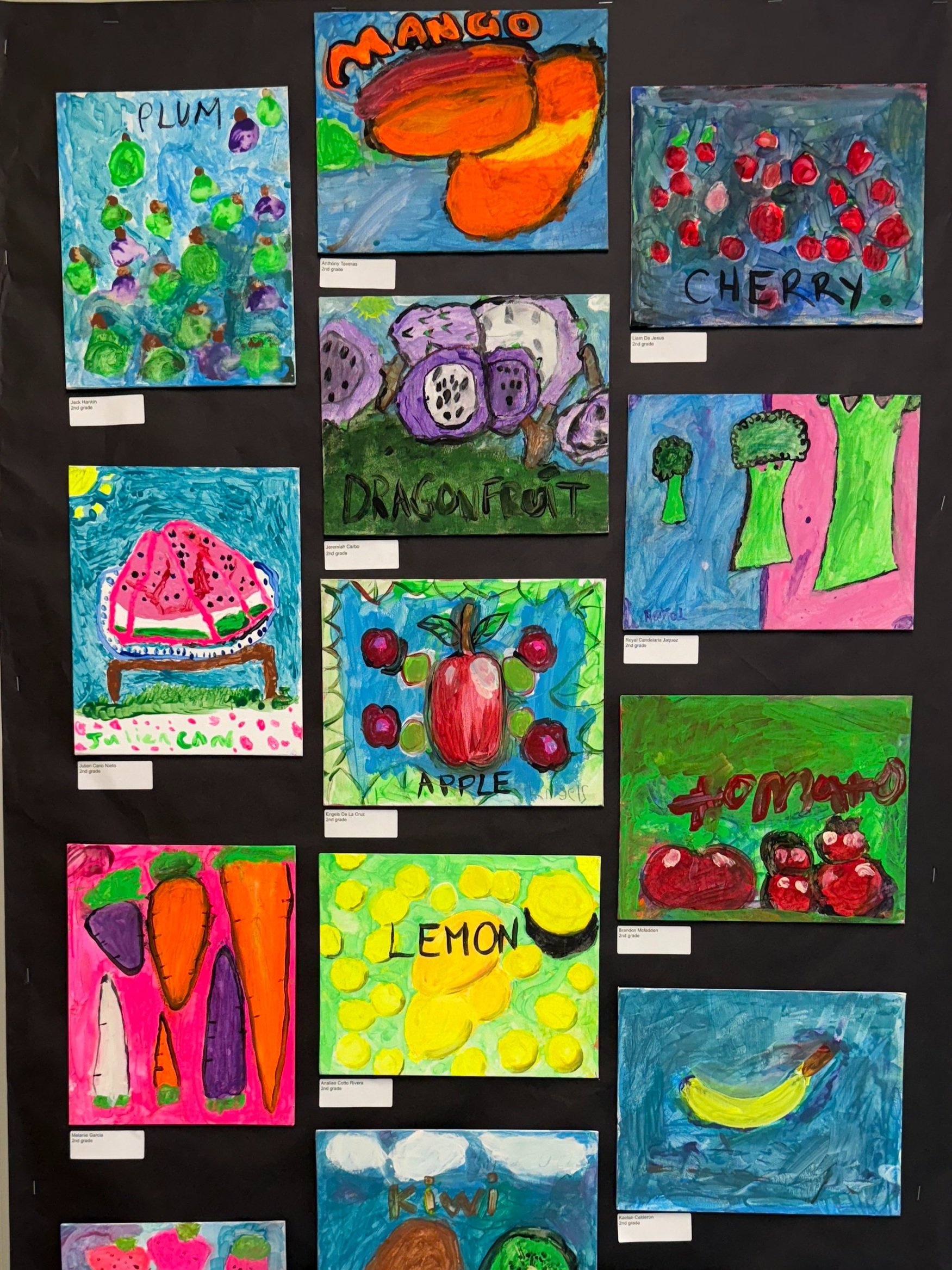 Tempera paintings for Edible Schoolyard