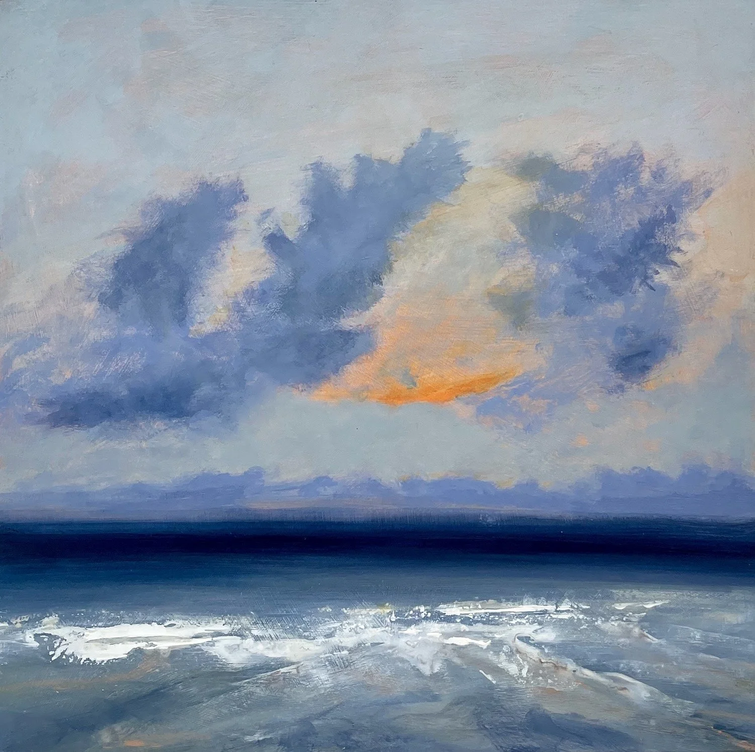 'Soft Evening' acrylic on board, 30x30cm, available at ArtisanAnd, Aberfeldy, £330