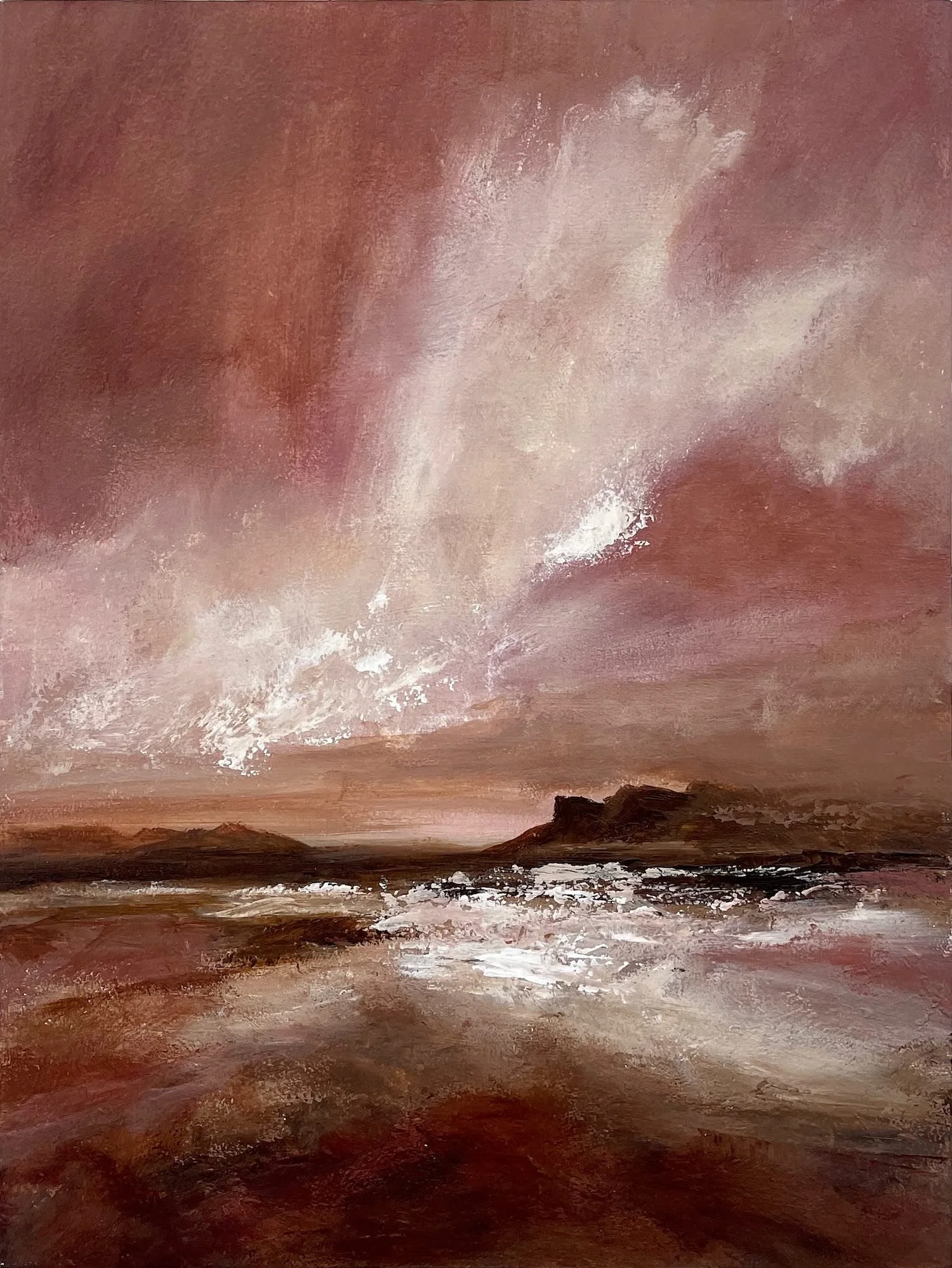 'Western Clouds' acrylic on board, 42 x 30cm, available at ArtisanAnd, Aberfeldy, £365