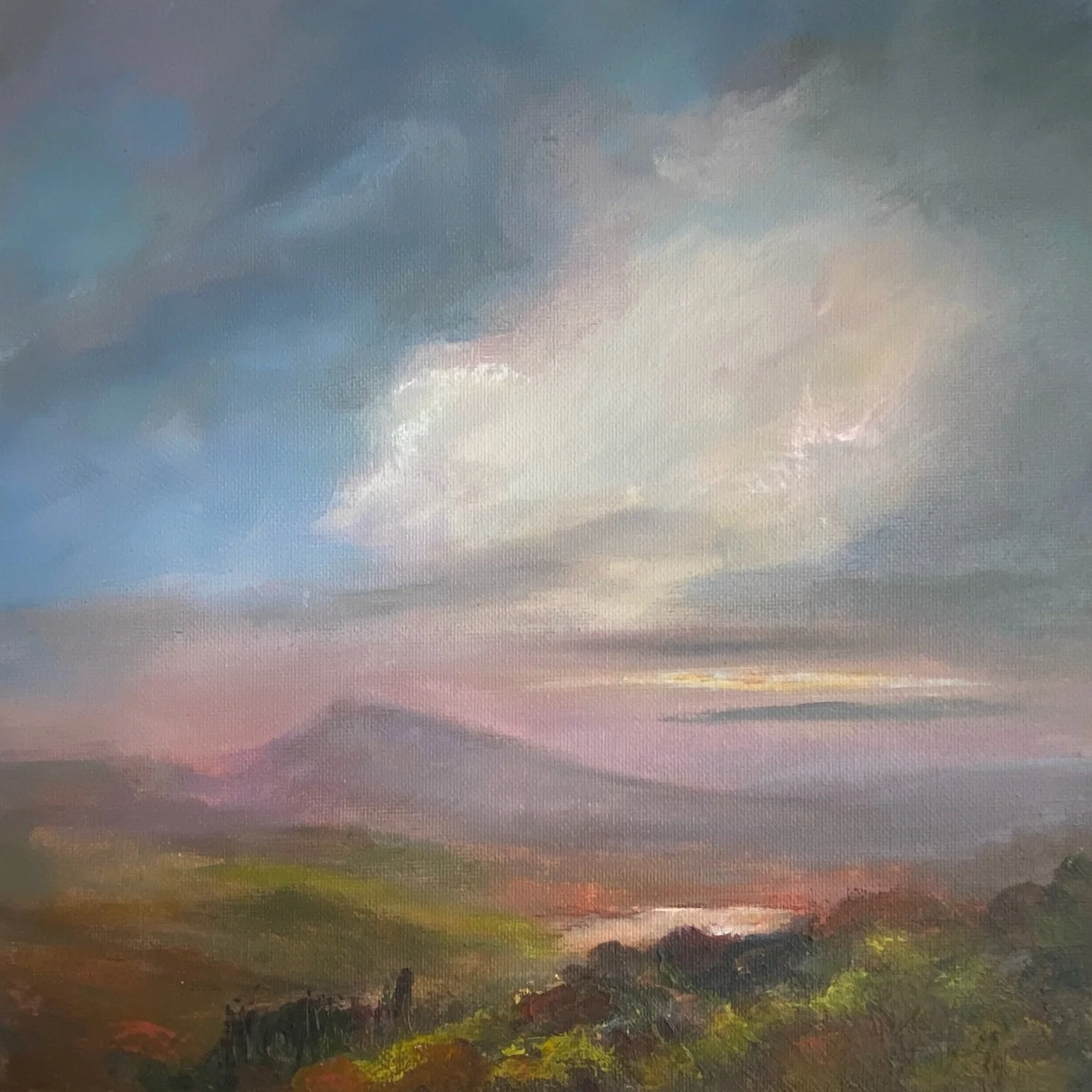 A Hill Worth Climbing, available at The Perthshire Gallery Winter Show, Pitlochry, 25x25cm - £265