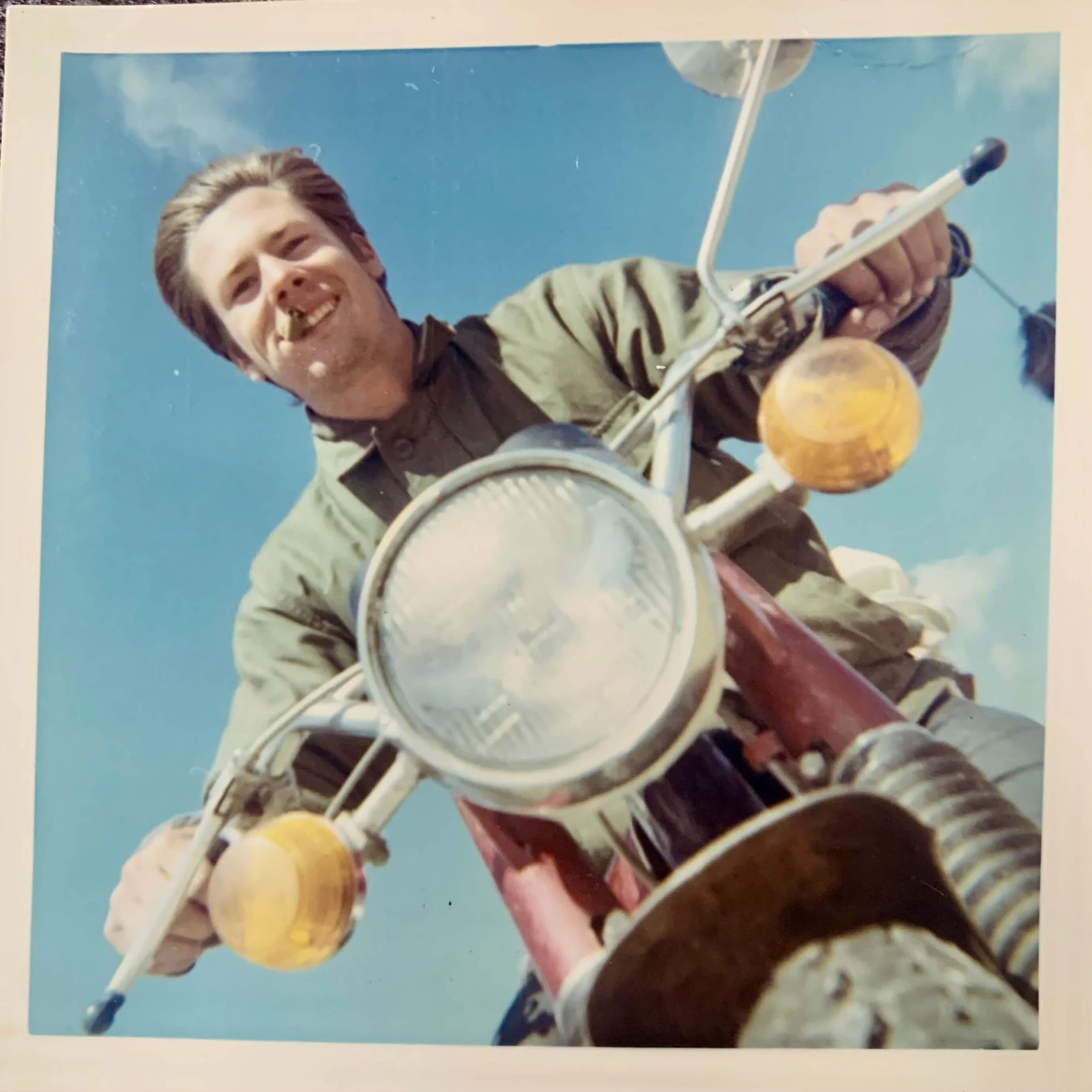 Gerry (Gary) : Smoking a cigar on the road. 