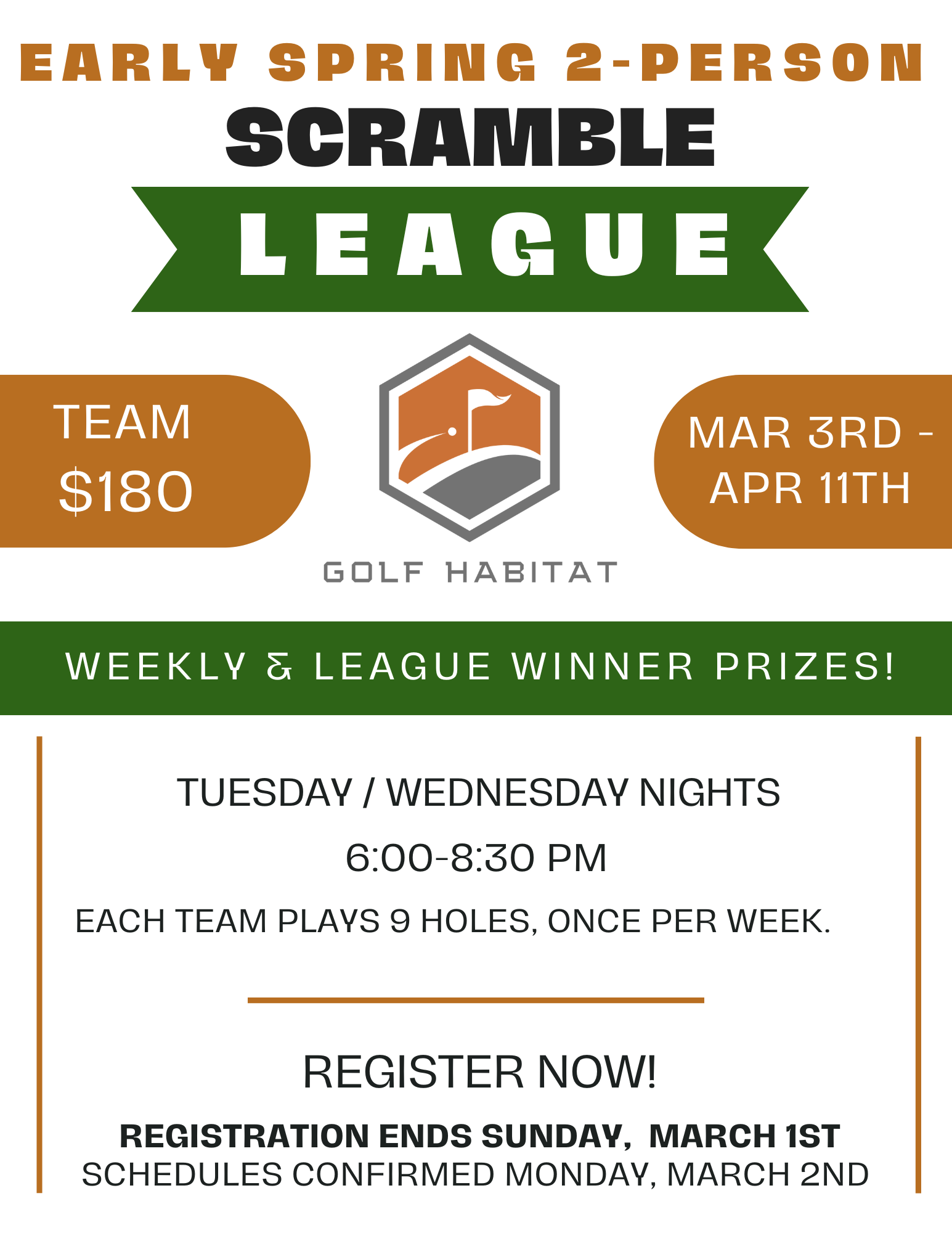 Early Spring 2-Person Scramble League