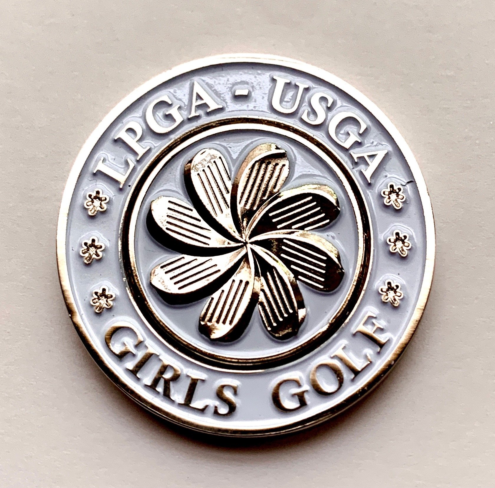 LPGA - USGA Girls Golf 1.5" Medallion - Golf Flowers