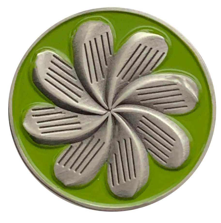 1" Magnetic Ball Marker (Spruce Green) - Golf Flowers