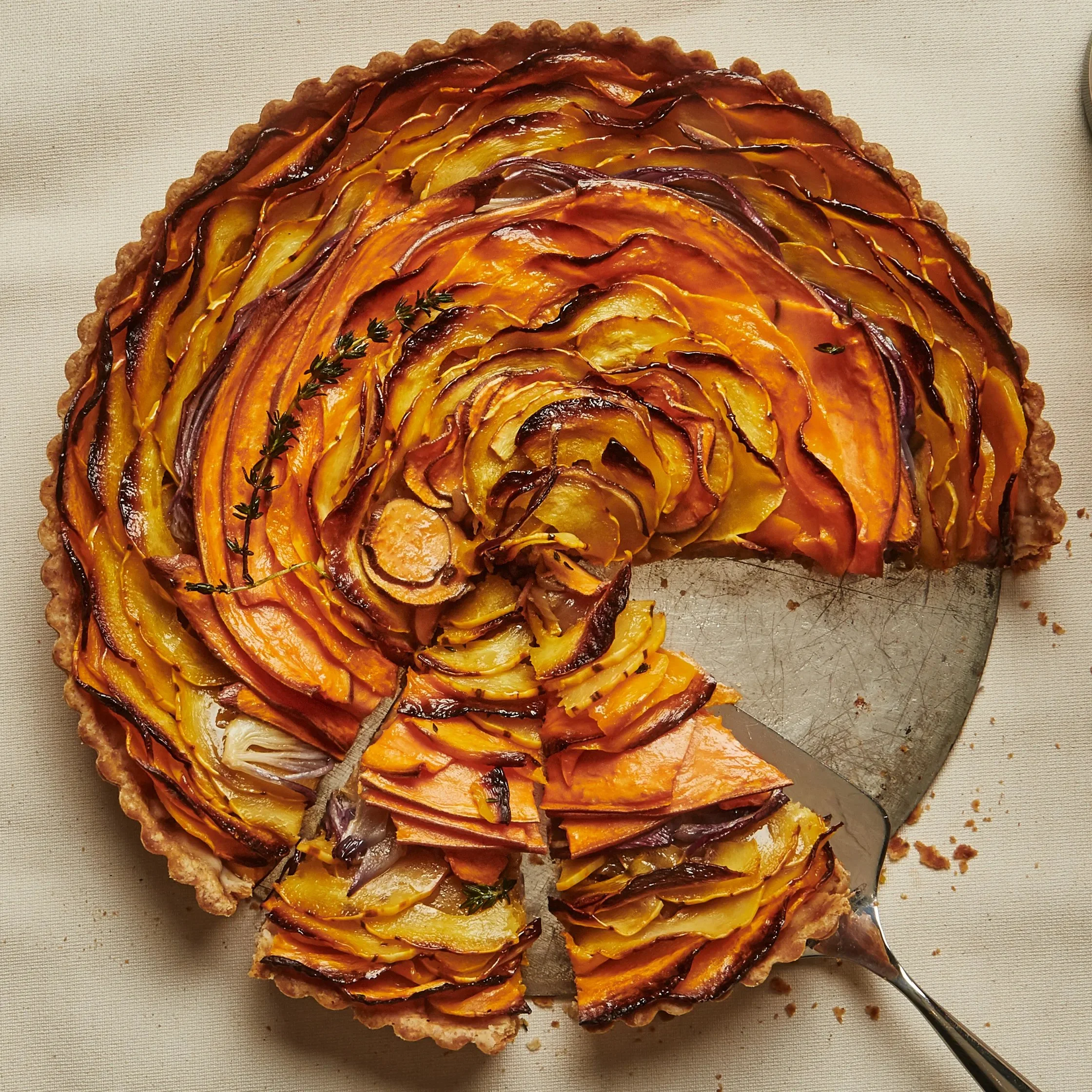 Squash and Caramelized Onion Tart