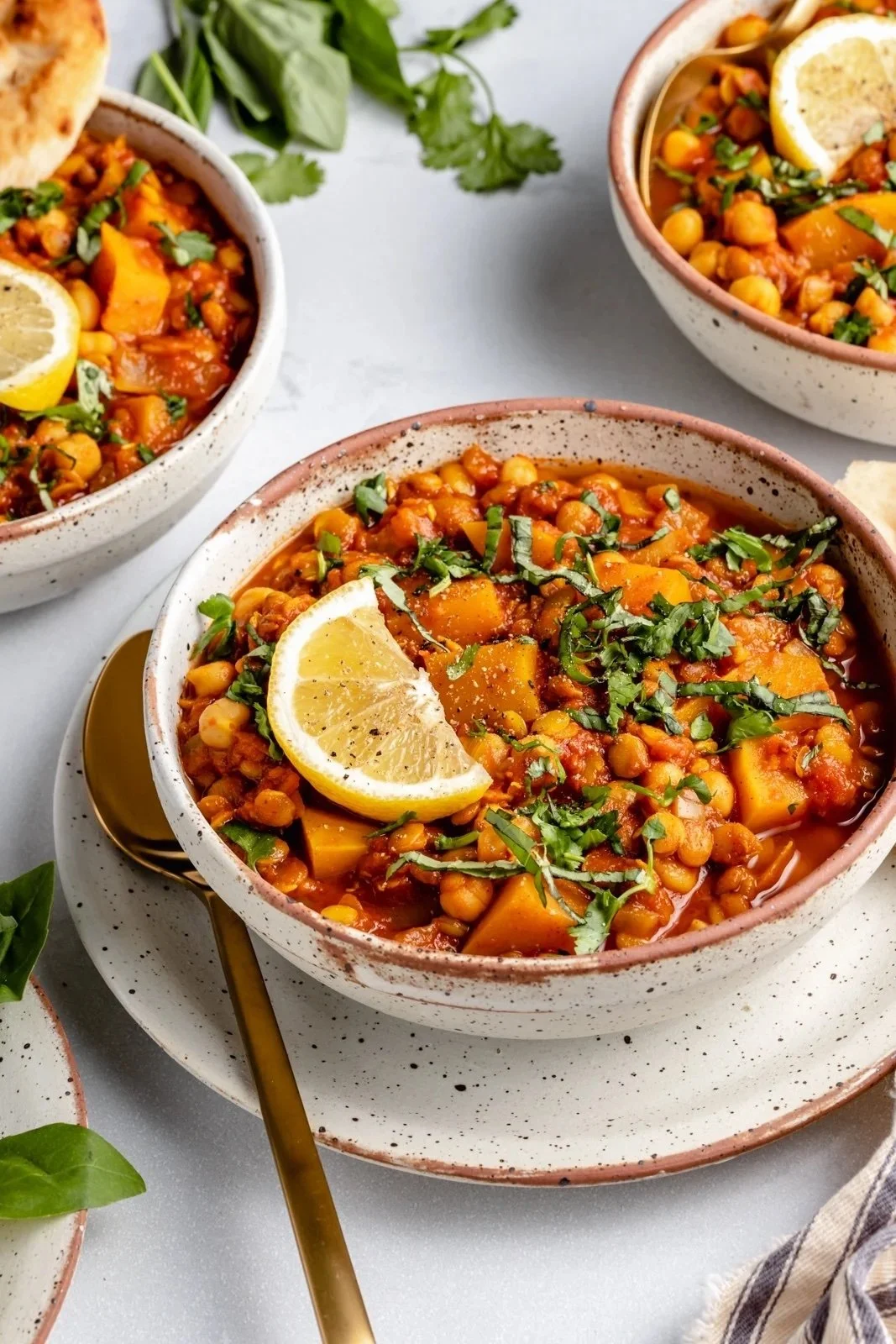 Butternut Squash, Chickpea &amp; Lentil Moroccan-Spiced Stew