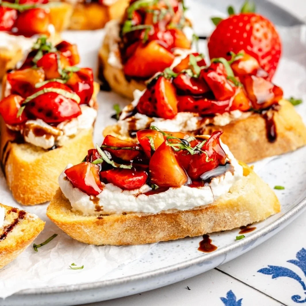 Strawberry Basil Bruschetta