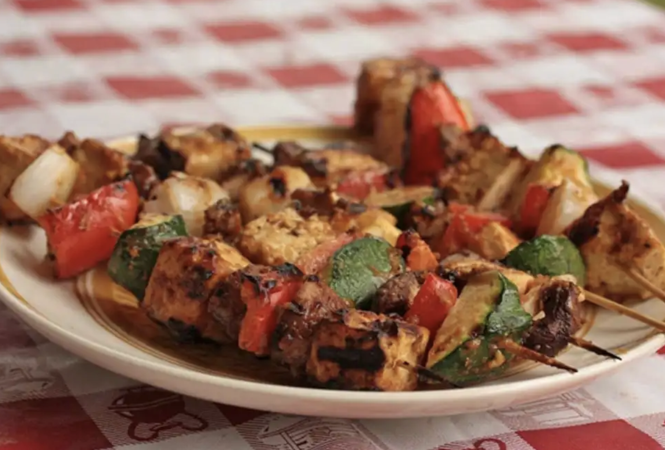 Tofu and Veggie Kebab Skewers
