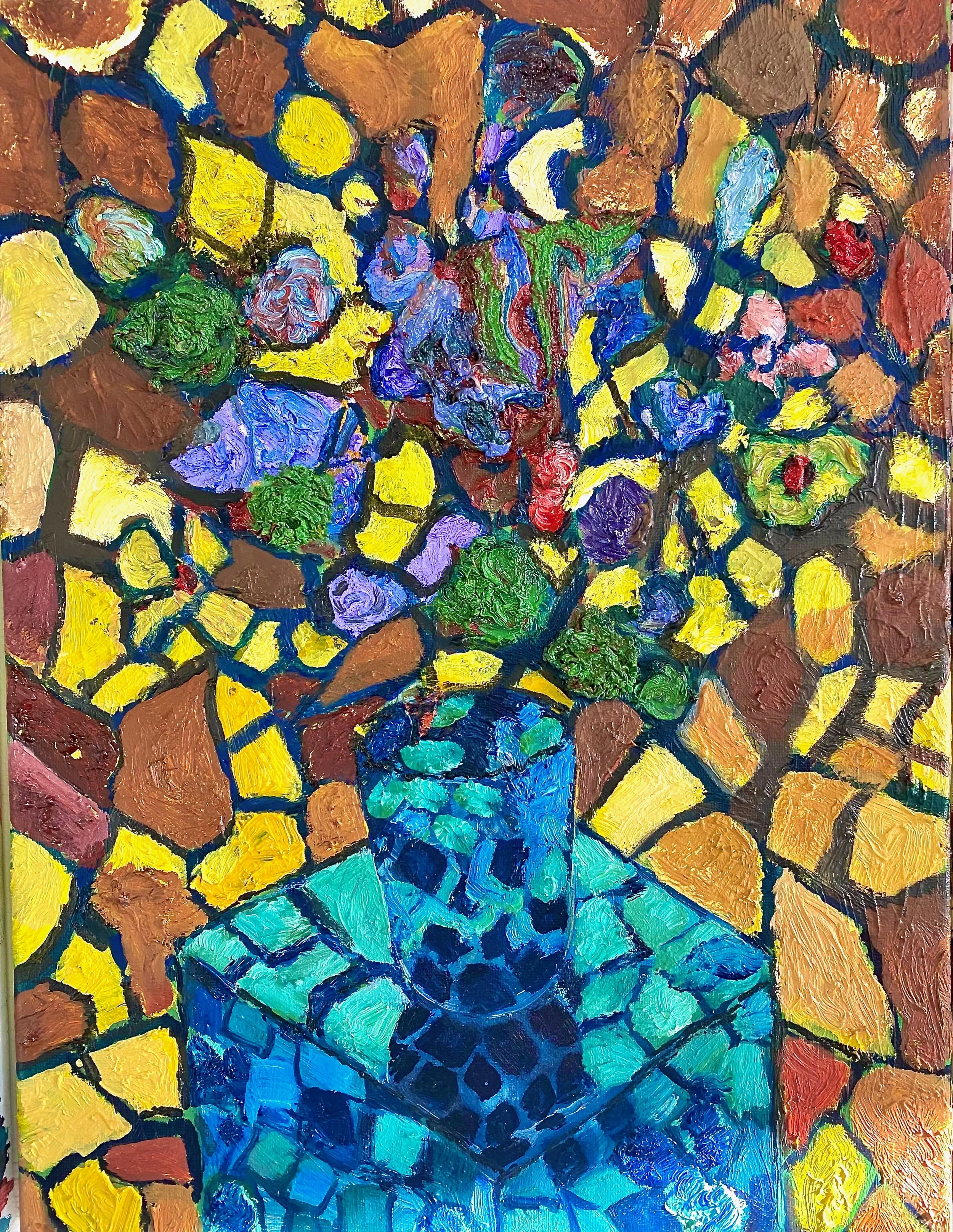 Flowers in vase 12”x 16” | Oil on canvas | 2024 