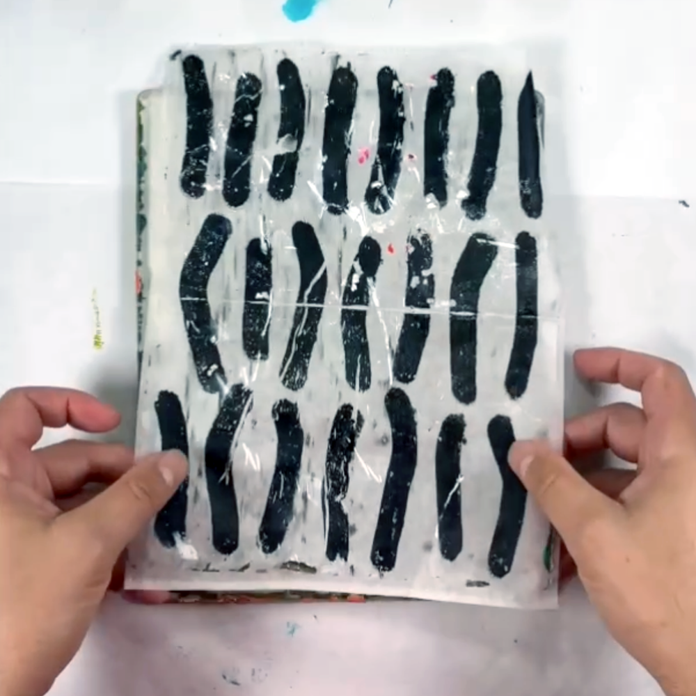 Tutorial: using matte medium on a gel plate. — Drew Steinbrecher Art