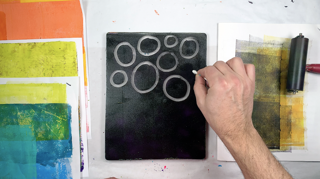 Tutorial Mark Tutorial: mark making on a gel plate — Drew Steinbrecher Art