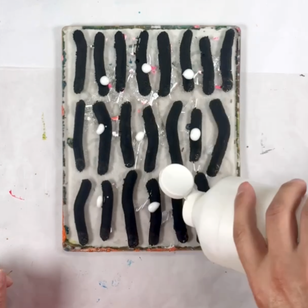 Tutorial: using matte medium on a gel plate. — Drew Steinbrecher Art