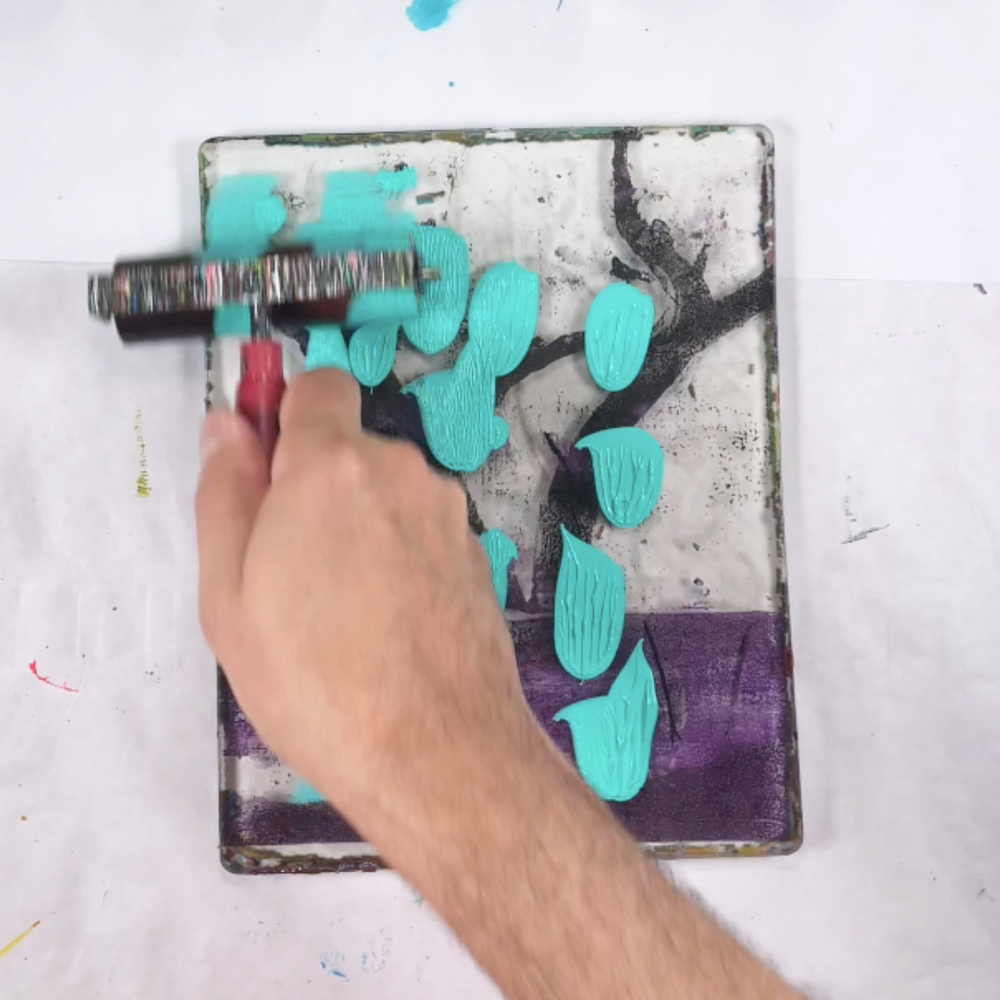 Tutorial: creating texture using magazine transfers on a gel plate ...