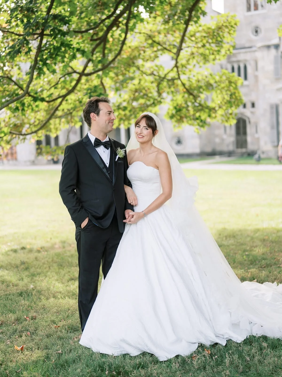 Isabelle &amp; Andrew got married at a castle. #goldenhourstudios 

Venue: @lyndhurst_mansion
Photography: @jessepafundi
Coordination: @thedayofcompany
Hair: @via_angeliquehairlounge
Makeup: @theluminousbride
Florals: @seasonsflowersnyc_official
Dres