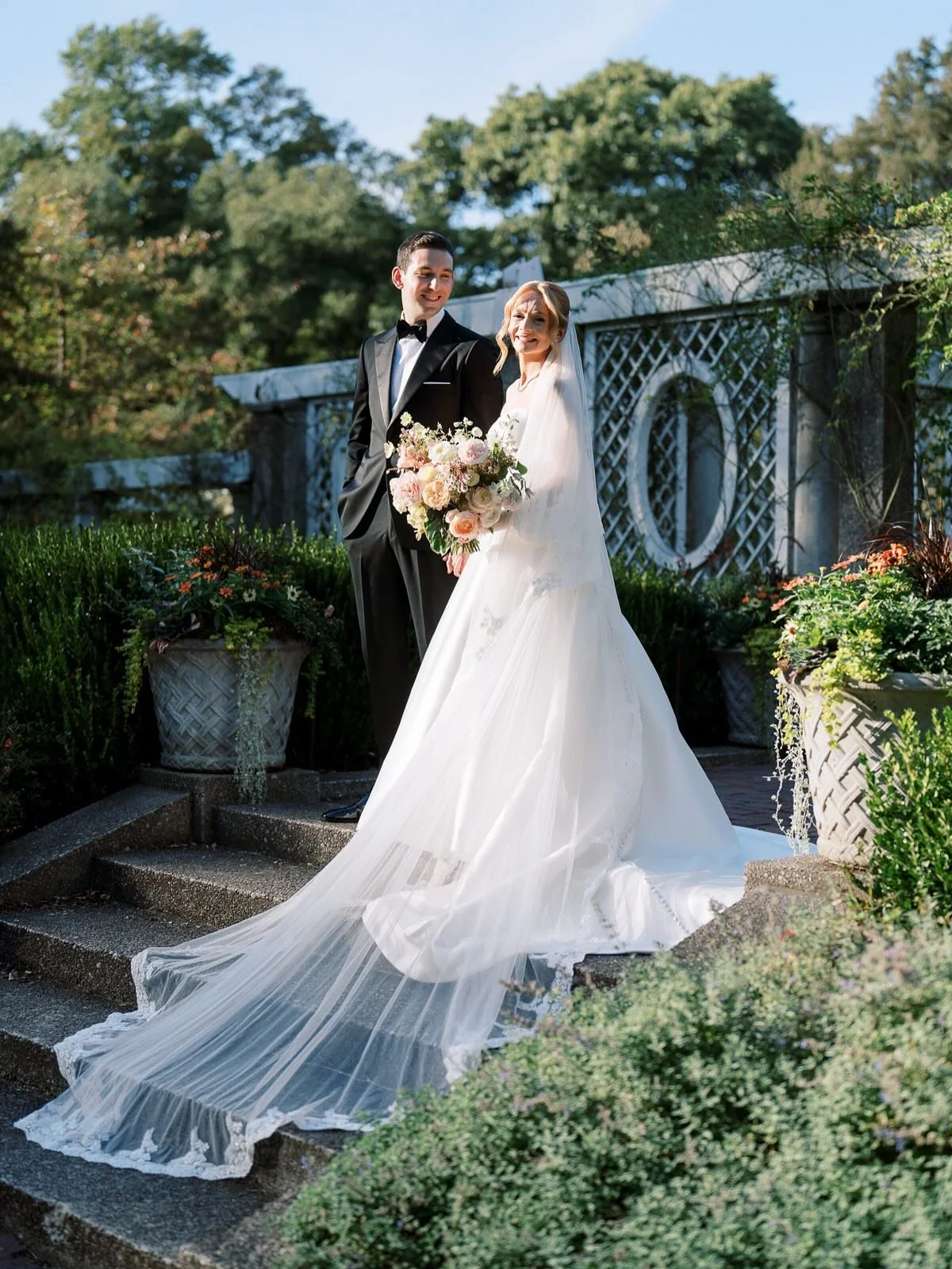 Sami &amp; Ben married in Brooklyn. #goldenhourstudios

Venue: @brooklynbotanic 
Photography: @jessepafundi
Planning: @tkeventsnyc
H&amp;MU: @beautyiconnyc
Florals: @sachirosedesign
Dress: @pronovias