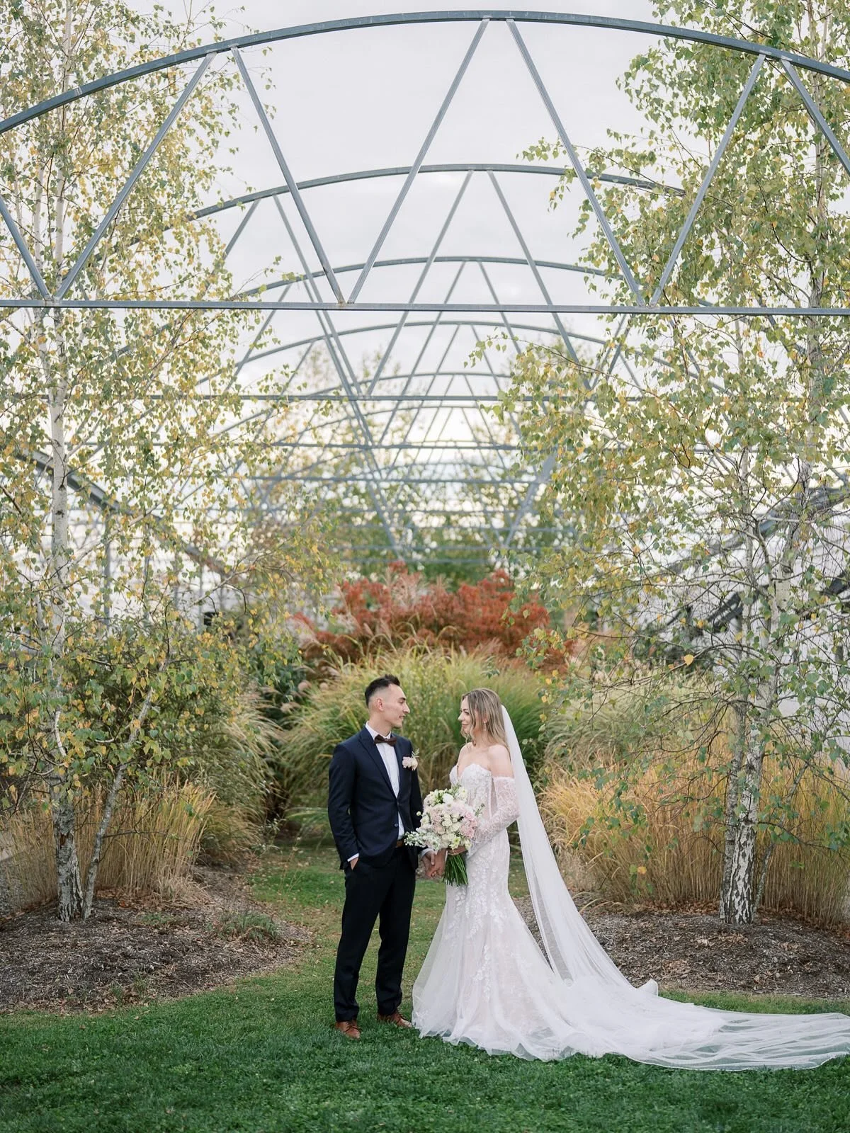 Jess &amp; Will married while Fall does its thing.  #goldenhourstudios

Venue: @audreysfarmhouse 
Photography: @jessepafundi
Hair: @theluminousbride
Makeup:&nbsp;@oliviasokolowski.makeup
Florals: @earthgirlflowers
Dress: @maggiesotterodesigns