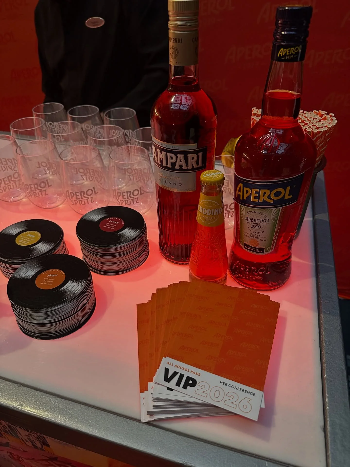 Backstage with Campari Group at HEE East @hospexecexchange 🎸✨ Team PHCP was proud to assist with the VIP lounge experience, bringing this music-inspired activation to life with refreshing Aperol, Crodino, and Campari Spritz cocktails, exclusive hand