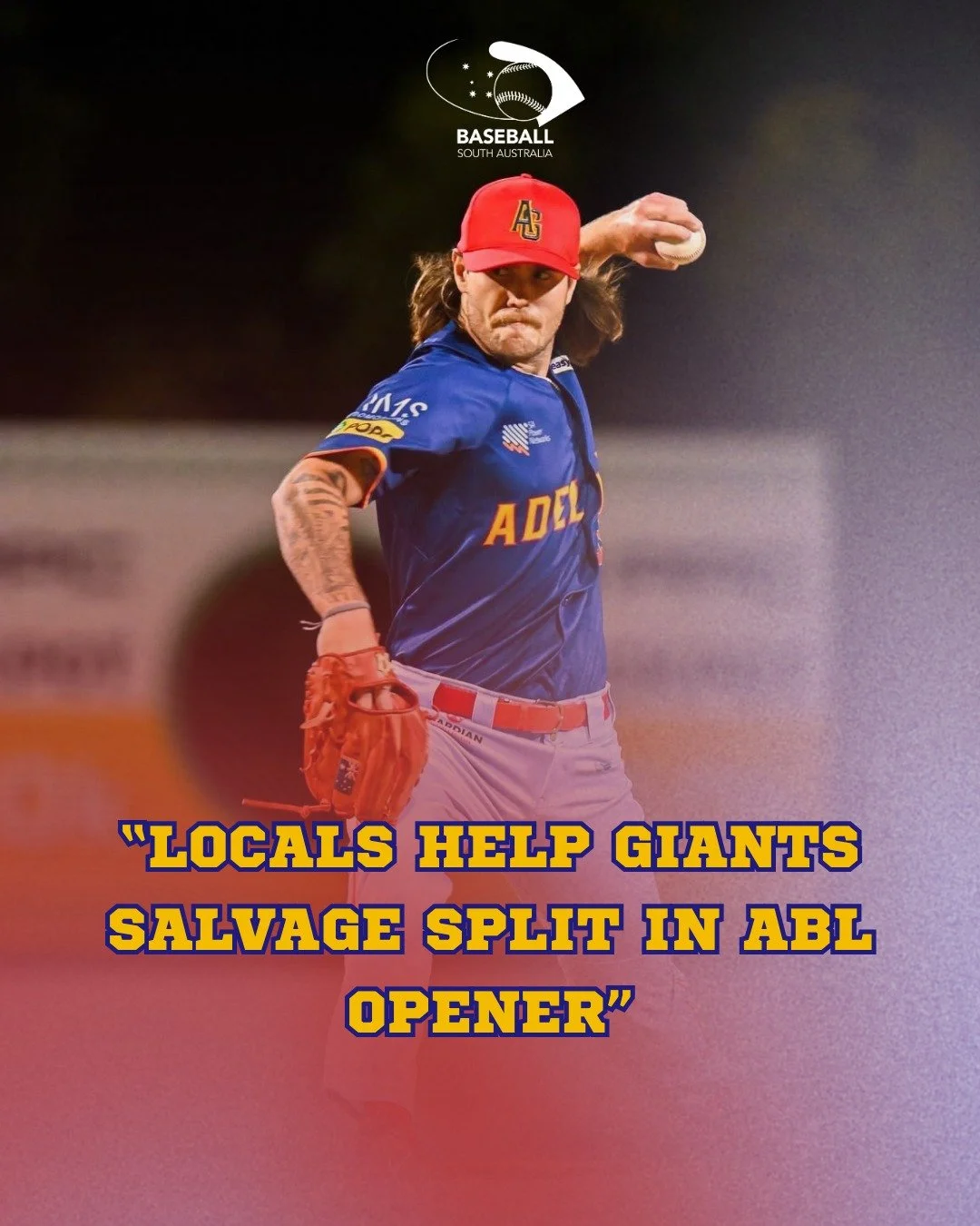 A huge weekend for our South Aussie talent as the Adelaide Giants bounced back to split their opening ABL series! 🔥⚾️

Standout local performances:
 &bull; Jack Partington (Henley &amp; Grange) &ndash; 3 RBI, including the extra-innings game-winner
