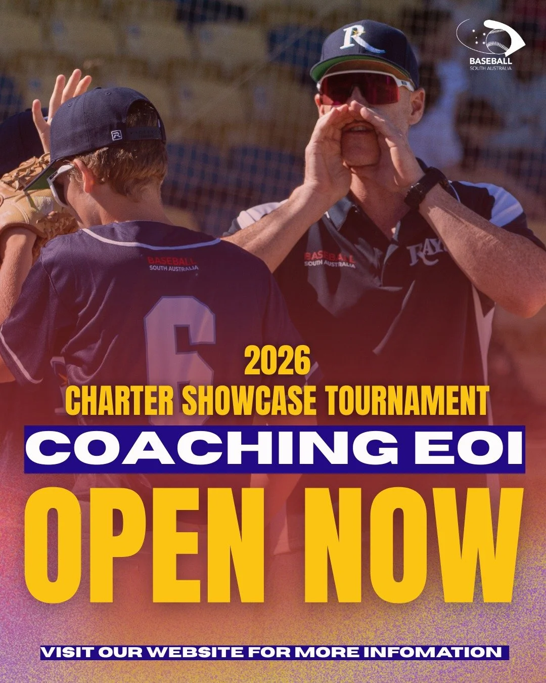 🏆 Coaches Wanted! 🏆

Expressions of Interest are now open for the 2026 Charter Representative Teams &ndash; Little, Intermediate, Junior &amp; Senior League.

Lead, develop, and inspire the next generation of SA baseball talent!

📅 Key Dates:
Char