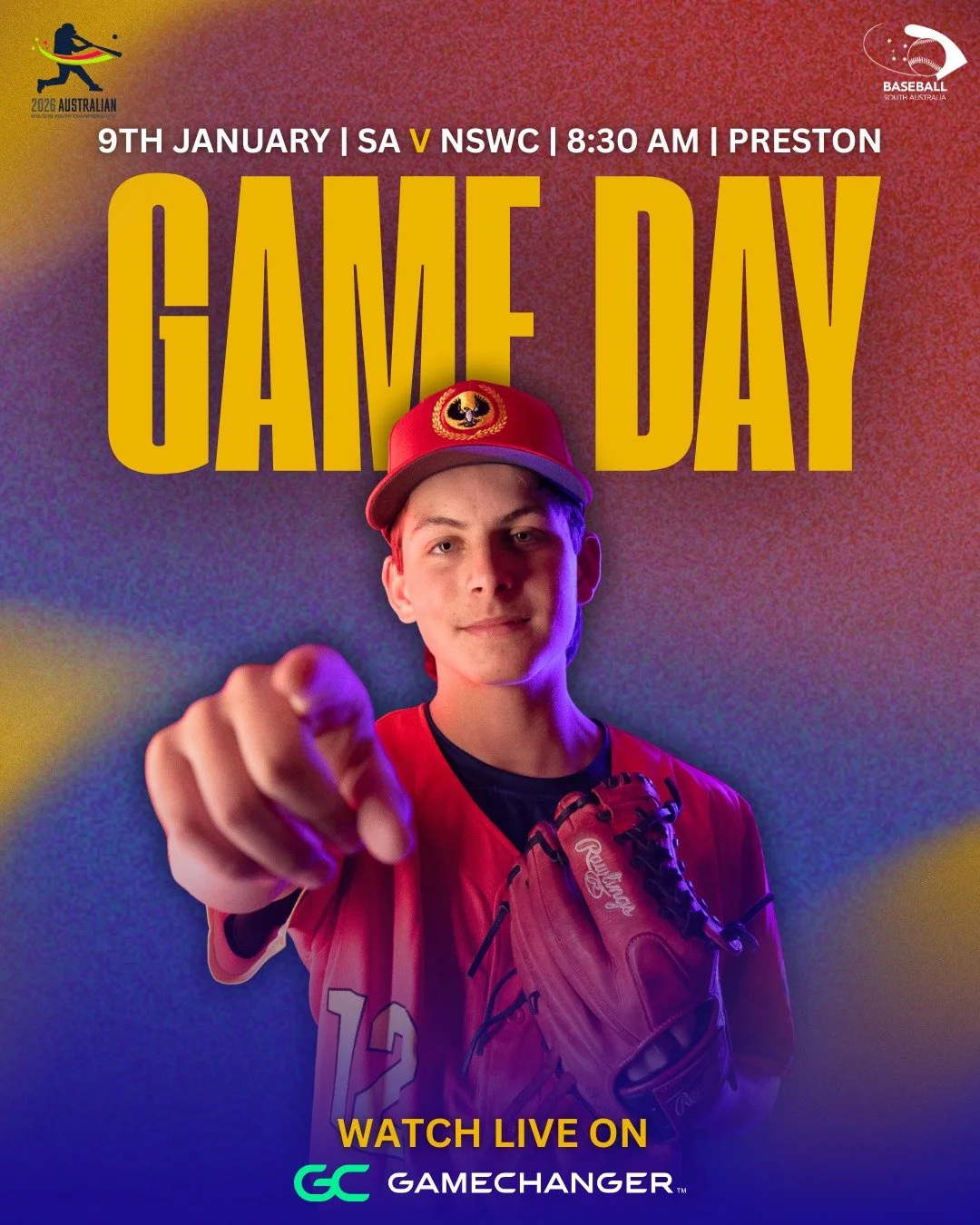 It&rsquo;s game time, South Australia! 💪
U16 AYC | Day 3
🆚 NSWC
🕣 8:30am AEST | Live on GameChanger

#AYC #baseballsa