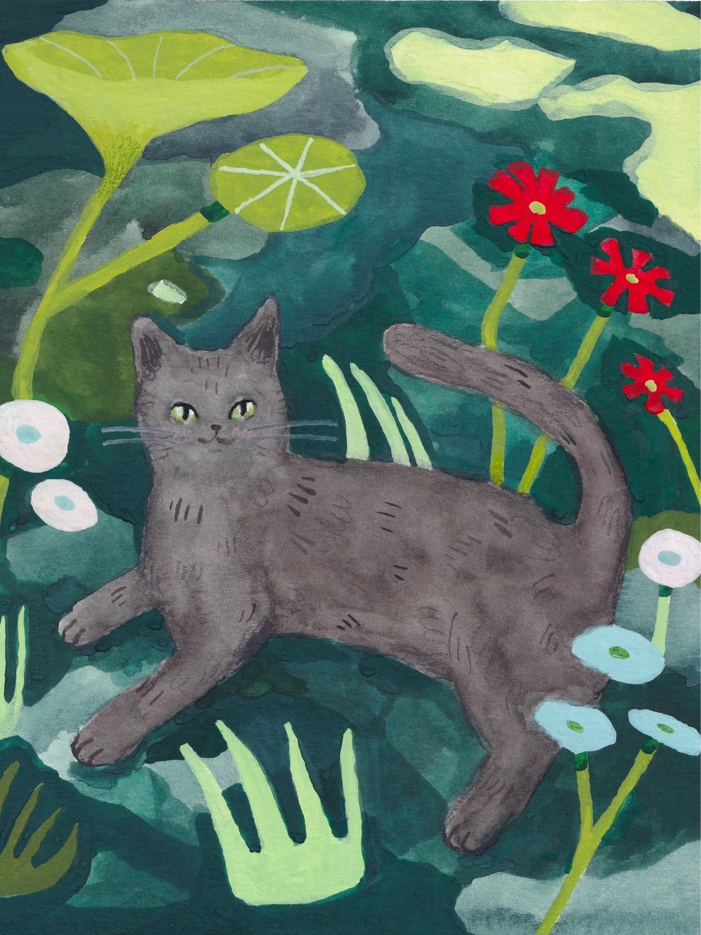 lil void cat commission!

watercolor &amp; gouache on watercolor paper