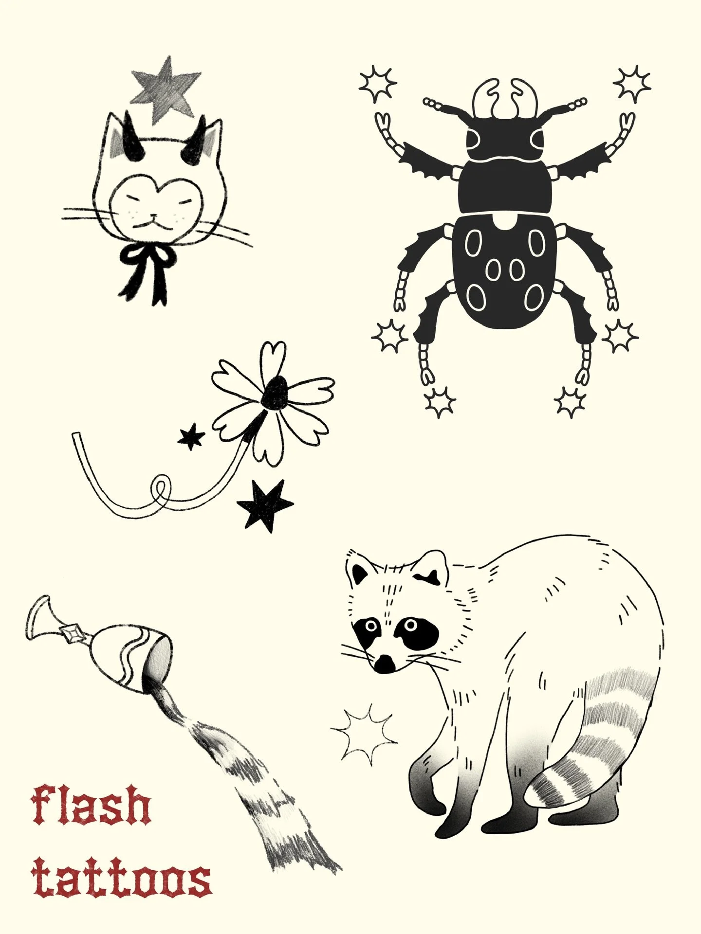 New flash! I just opened my books for March (˶ᵔ ᵕ ᵔ˶) these are beginner rate tattoos. 

Dm me if you&rsquo;re interested or check out my booking page! Cash only :~)

I&rsquo;m tattooing at @strawberrymoon.collective in the @churchandstate1893 buildi