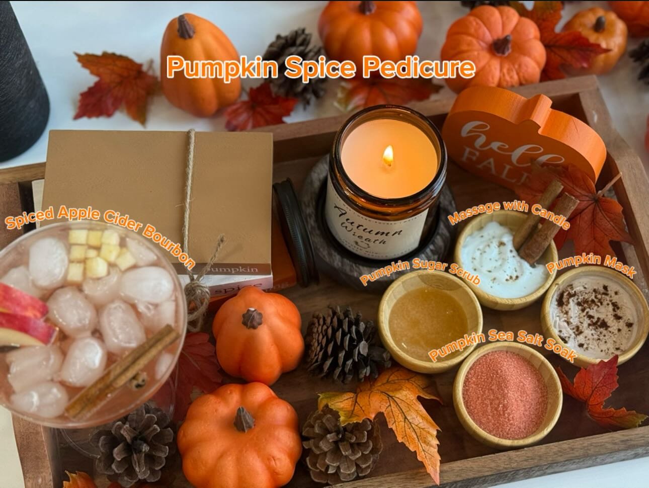 Experience the essence of fall with our limited-edition Pumpkin Spice Pedicure at Jade Nail Bar. 🍂🎃 Sink into a warm pumpkin sea salt soak, followed by a cinnamon-infused pumpkin scrub, a steamed pumpkin mask, and a candle massage&mdash;wrapped in 
