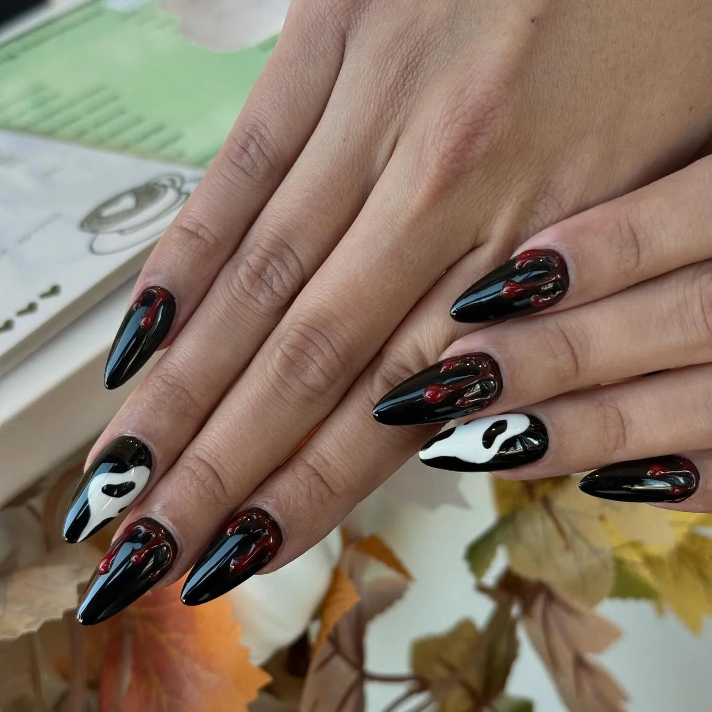 No costume. Just claws. 🩸 

Appointments open &mdash; claim your spot before Halloween hits
.
.
.
.
.
#halloweennails #blacknails #nailsart #nailedit #nailinstagram #nailsinspo #spookyszn #smallbusiness #yyc #calgary #yycnails #yycnailsalon #pintere