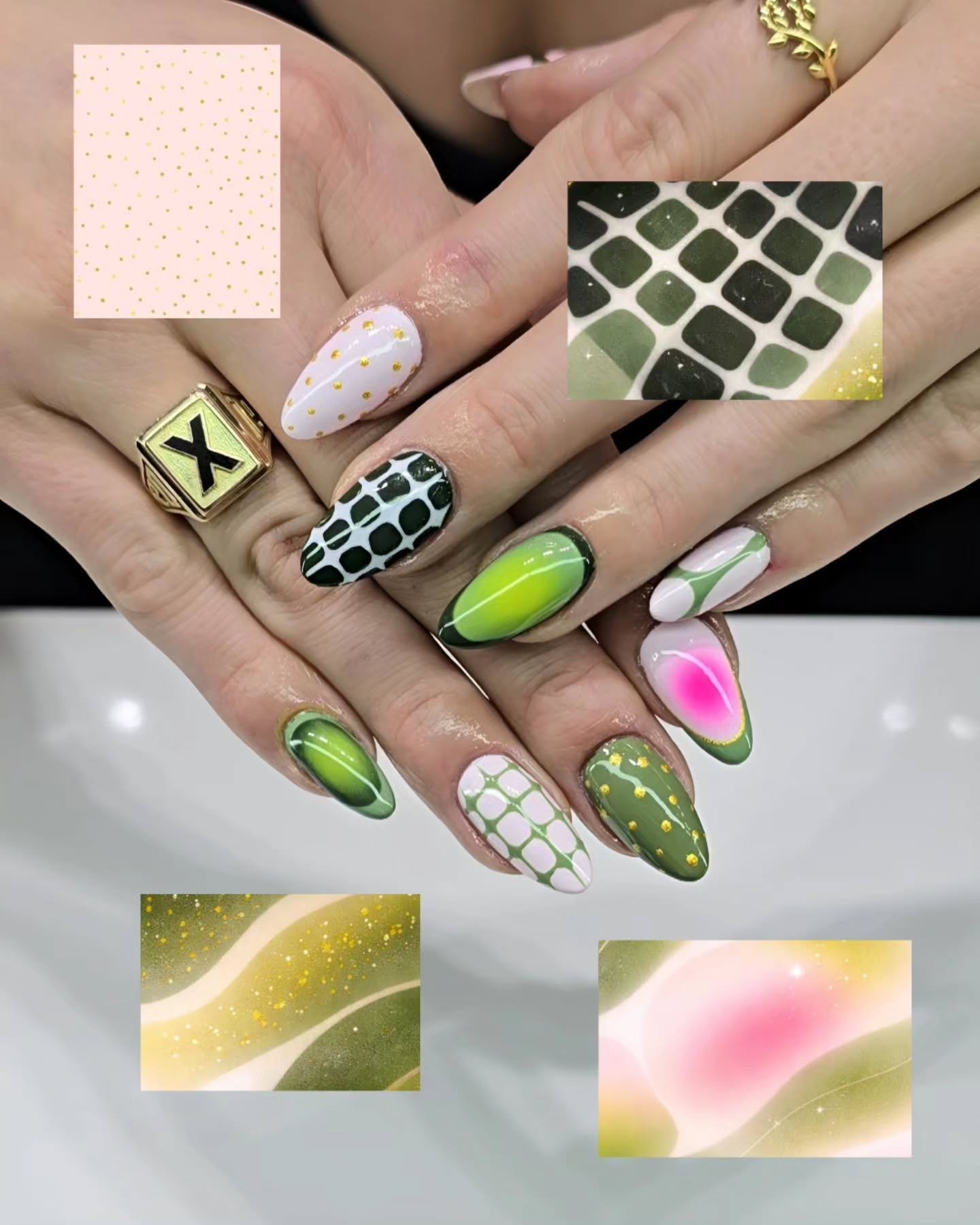 Green with envy 💚

📍 Jade Nail Bar / 729 1 Ave NE, Calgary, AB, T2E 0B8
📞 (403) 969-9263
🌐 Jadenailbaryyc.ca

#yycnailsalon #yycnails #yycnailart #nails #nailart