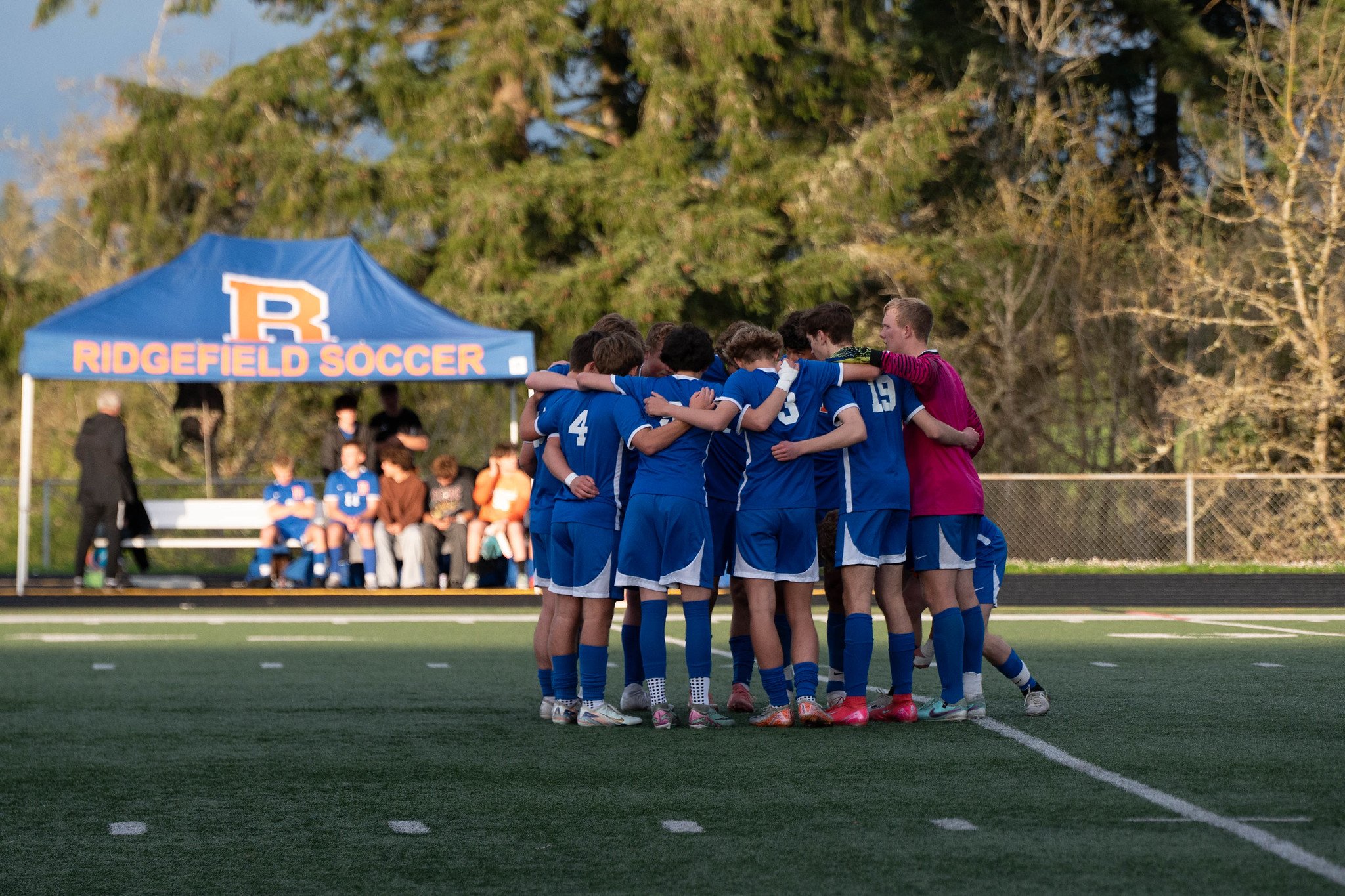 Huddle before the game