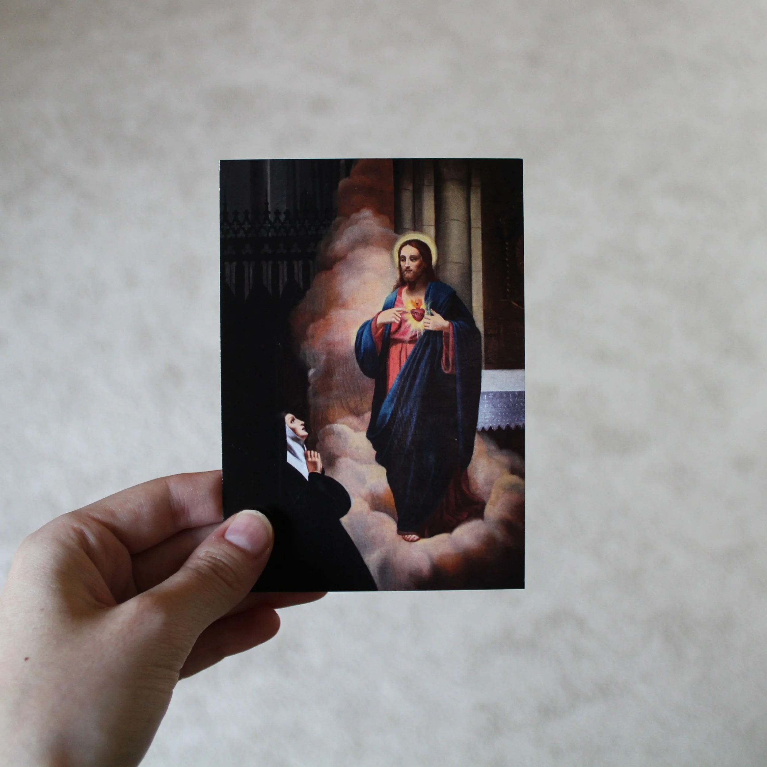 Catholic Prayer to the Sacred Heart of Jesus holy card