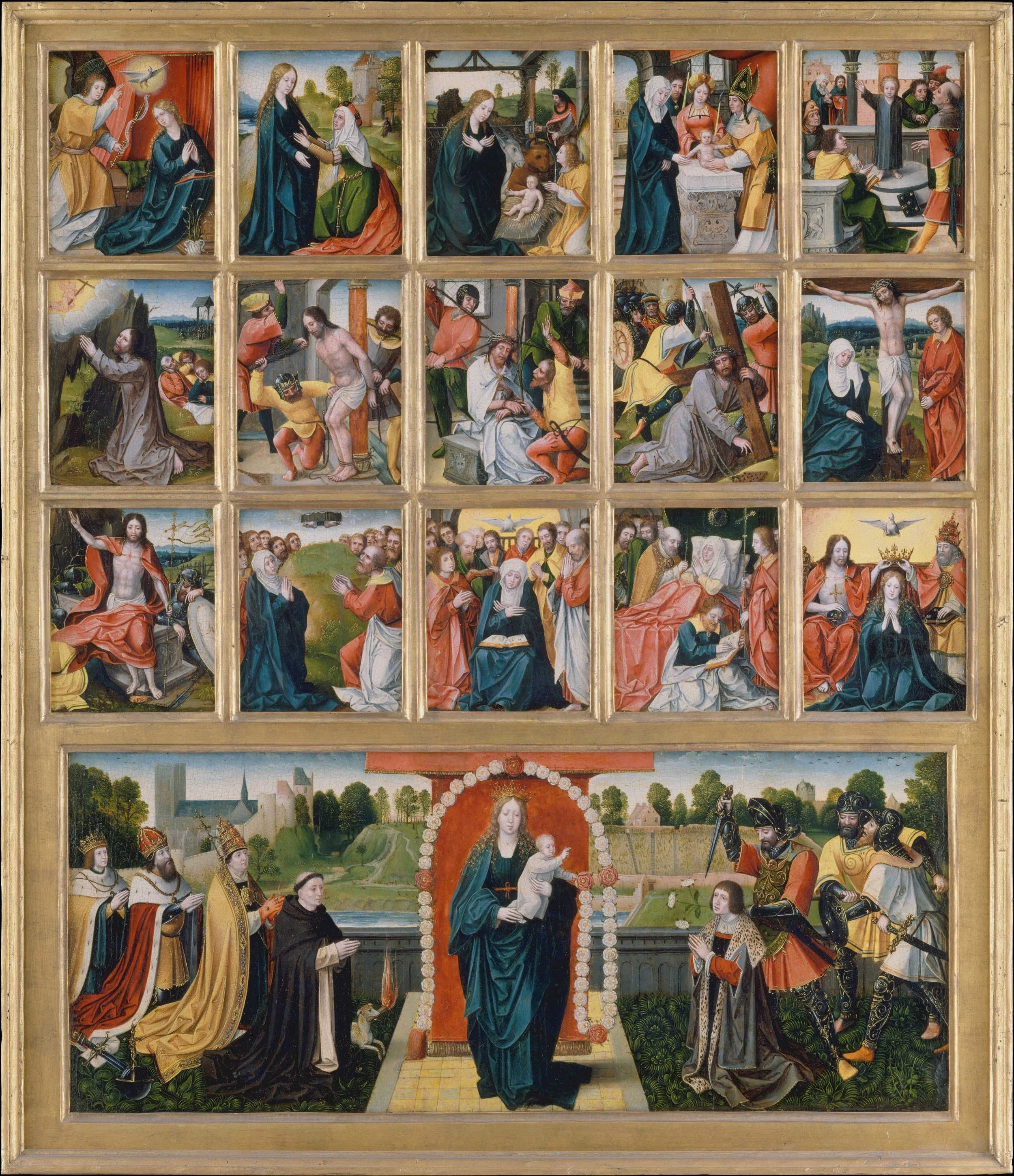 The Fifteen Mysteries and the Virgin of the Rosary Altarpiece