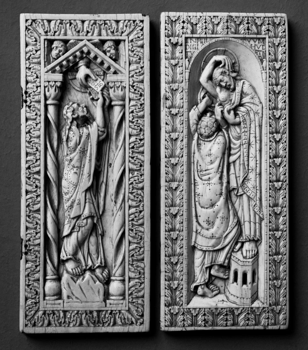 Diptych, Moses Receives the Tablets of the Law and the Unbelieving Thomas