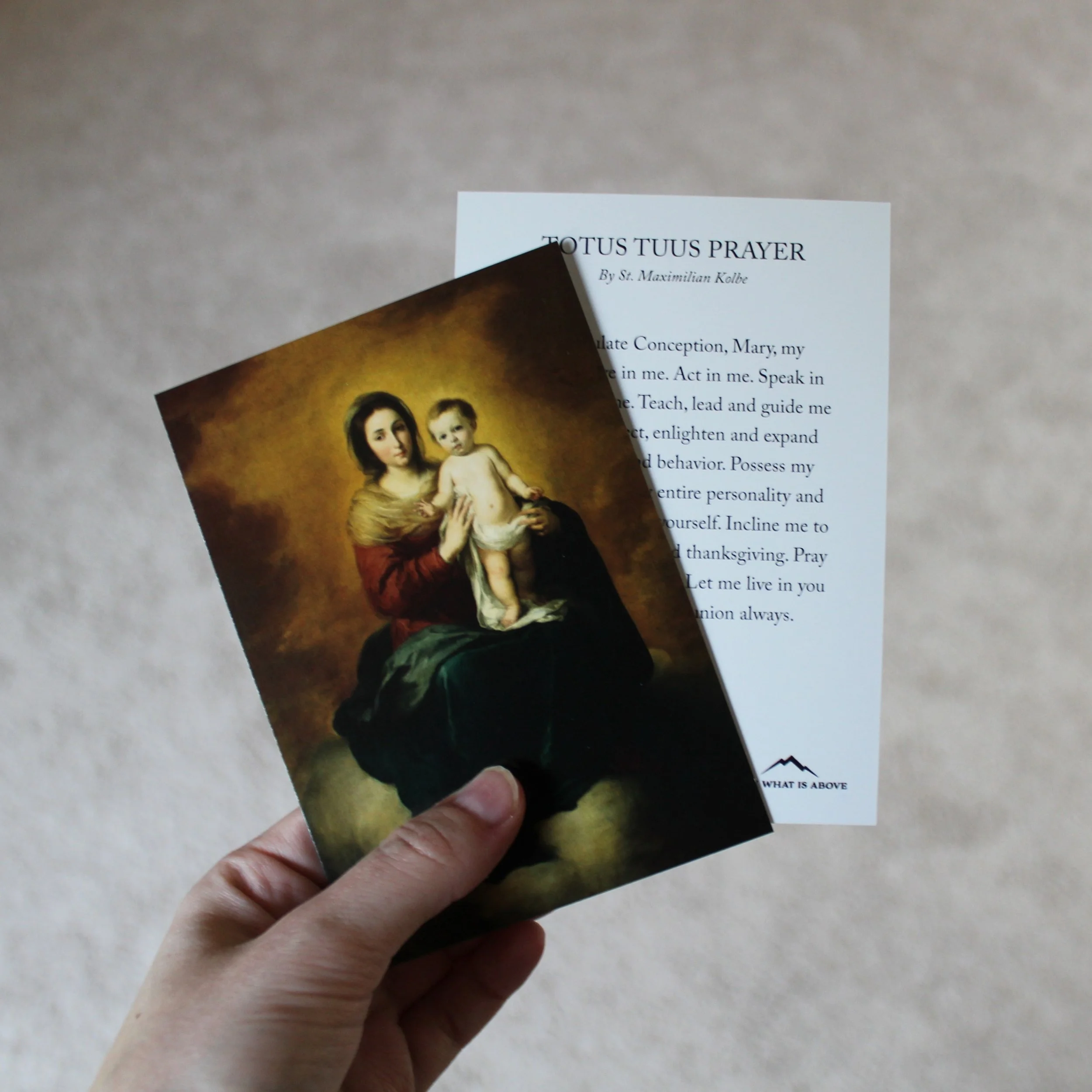 St. Maximilian Kolbe Totus Tuus Marian Consecration Prayer Card
