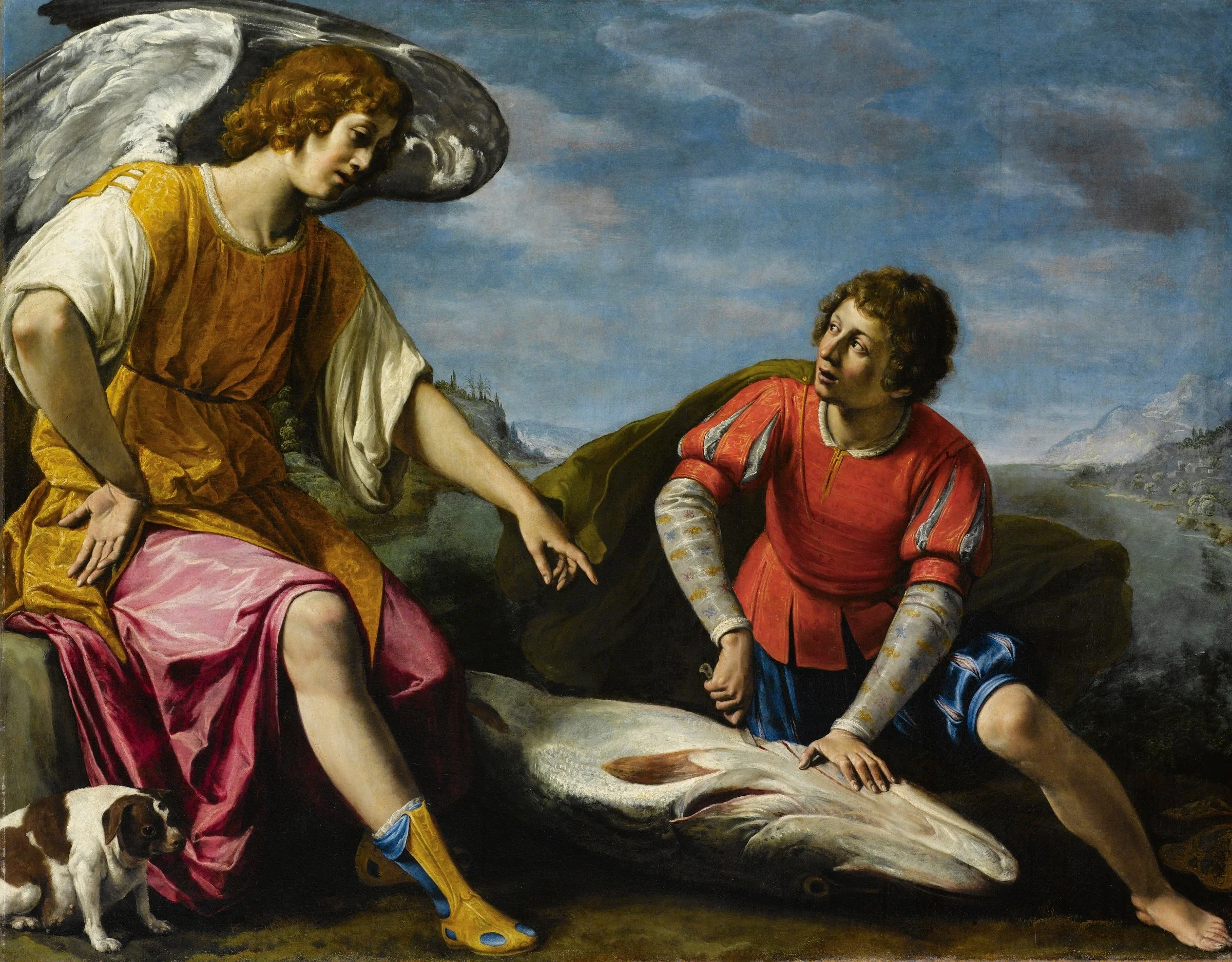Tobias and the Angel painting