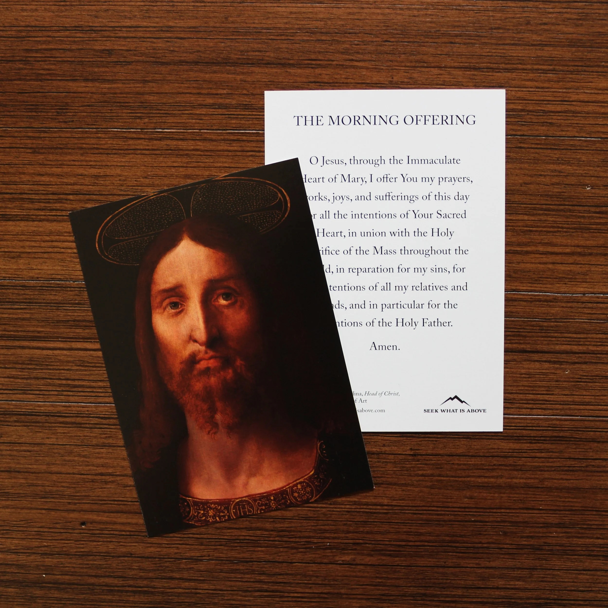 Catholic prayer card of the Morning Offering (Copy)