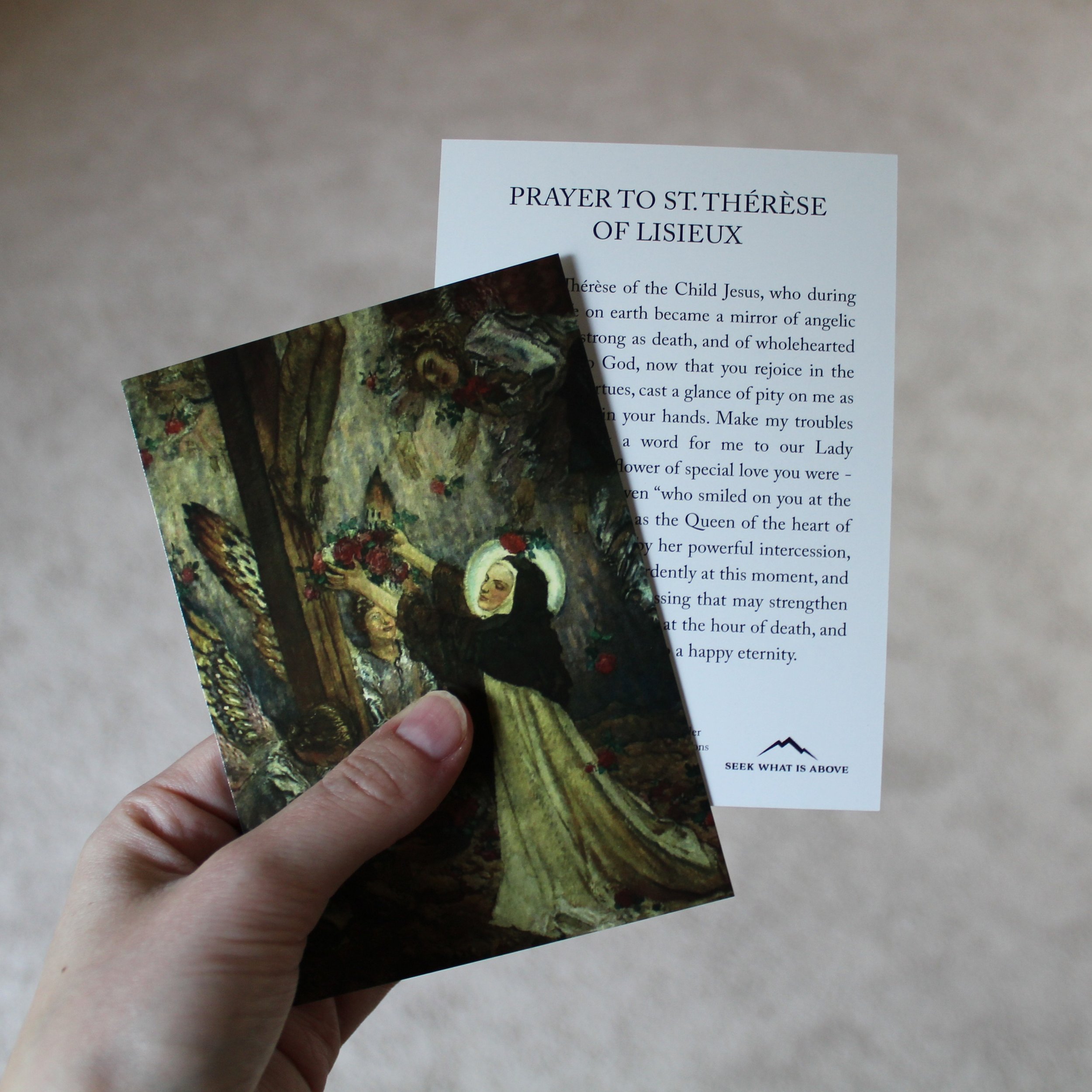 St. Thérèse of Lisieux Catholic holy card