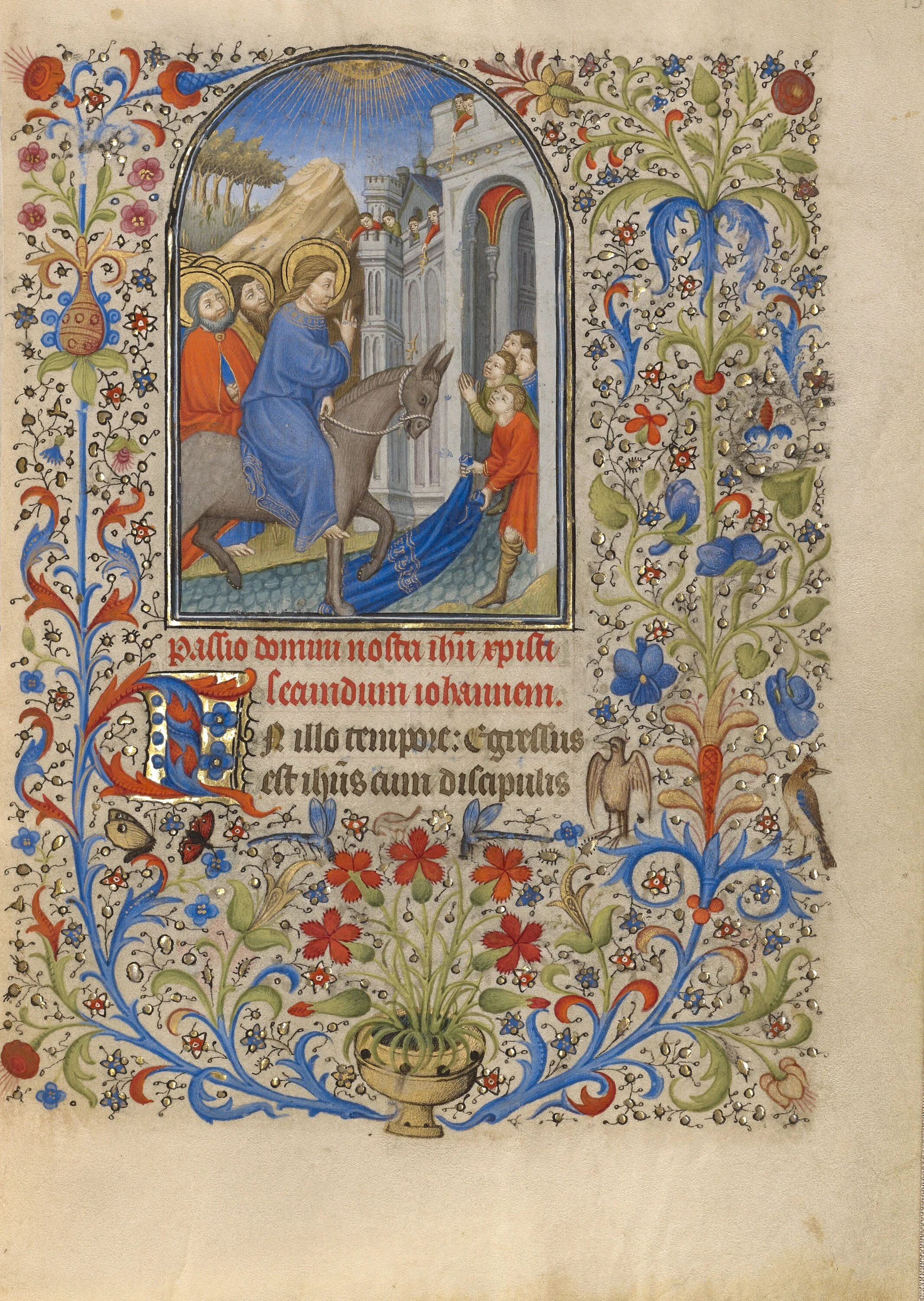 The Entry into Jerusalem c. 1420 Illuminated Manuscript