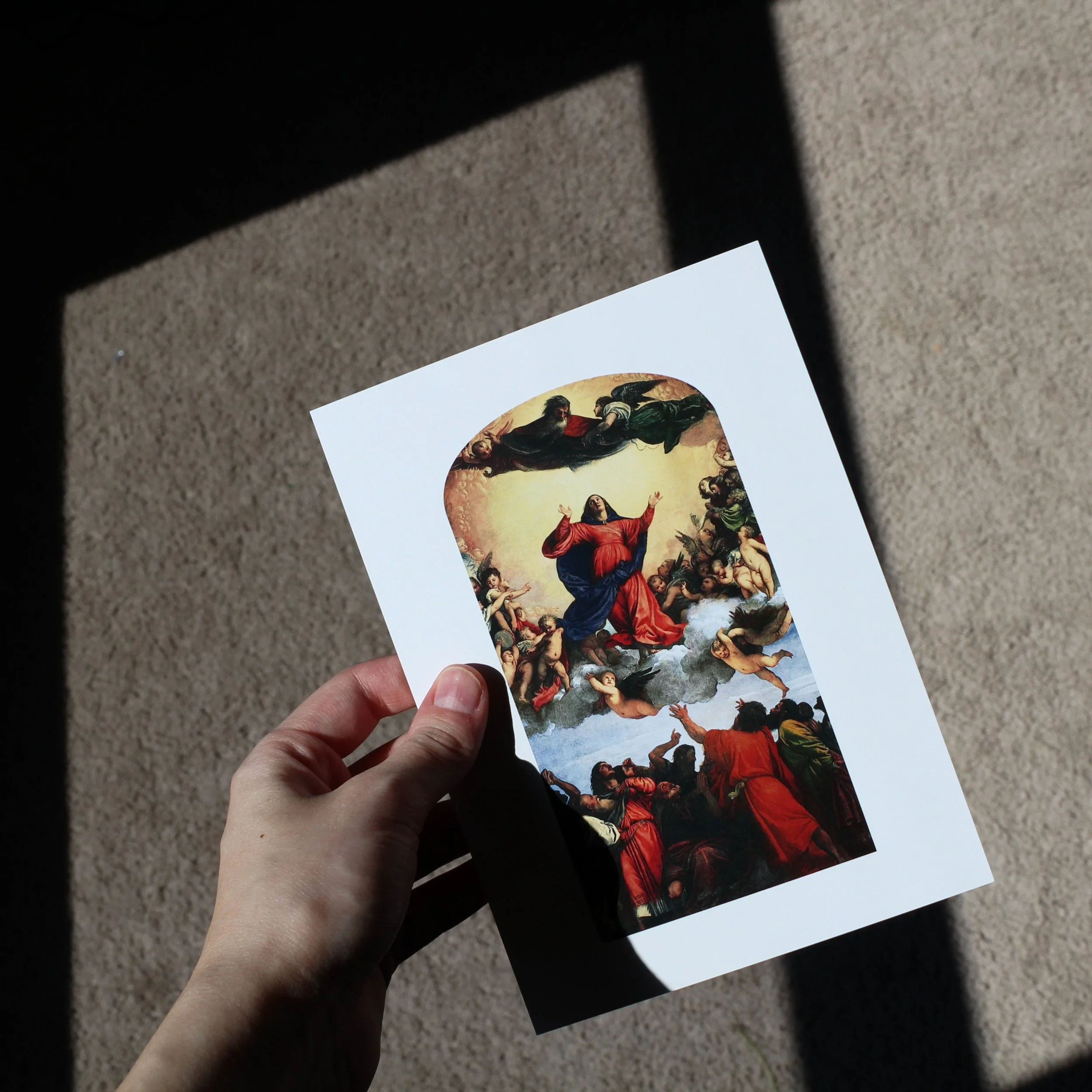 Catholic liturgical year card set featuring the Assumption