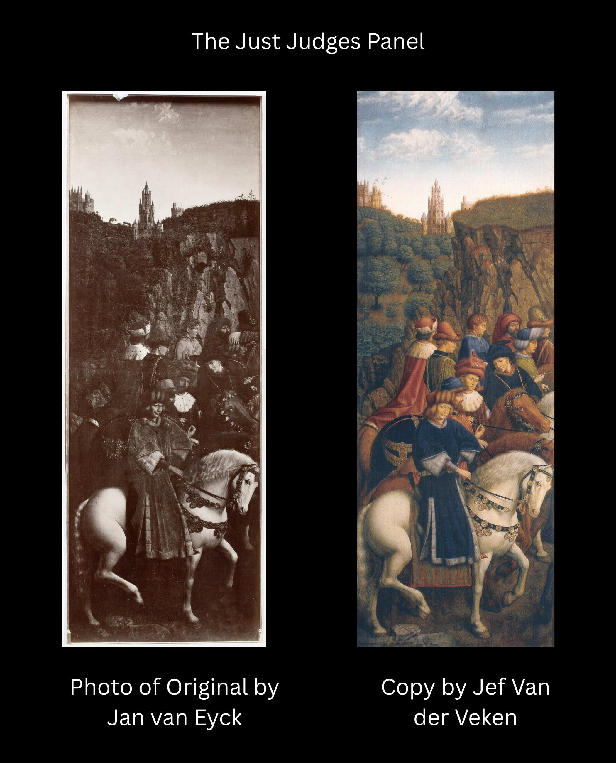 The Just Judges Panel from the Ghent Altarpiece by Jan van Eyck and Jef Van der Veken