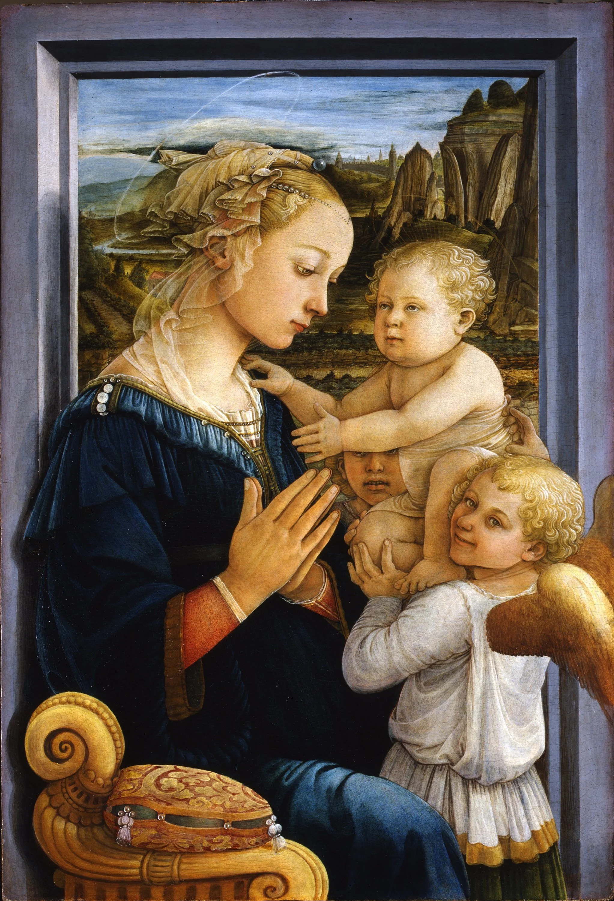 Madonna and Child with Two Angels by Fra Filippo Lippi