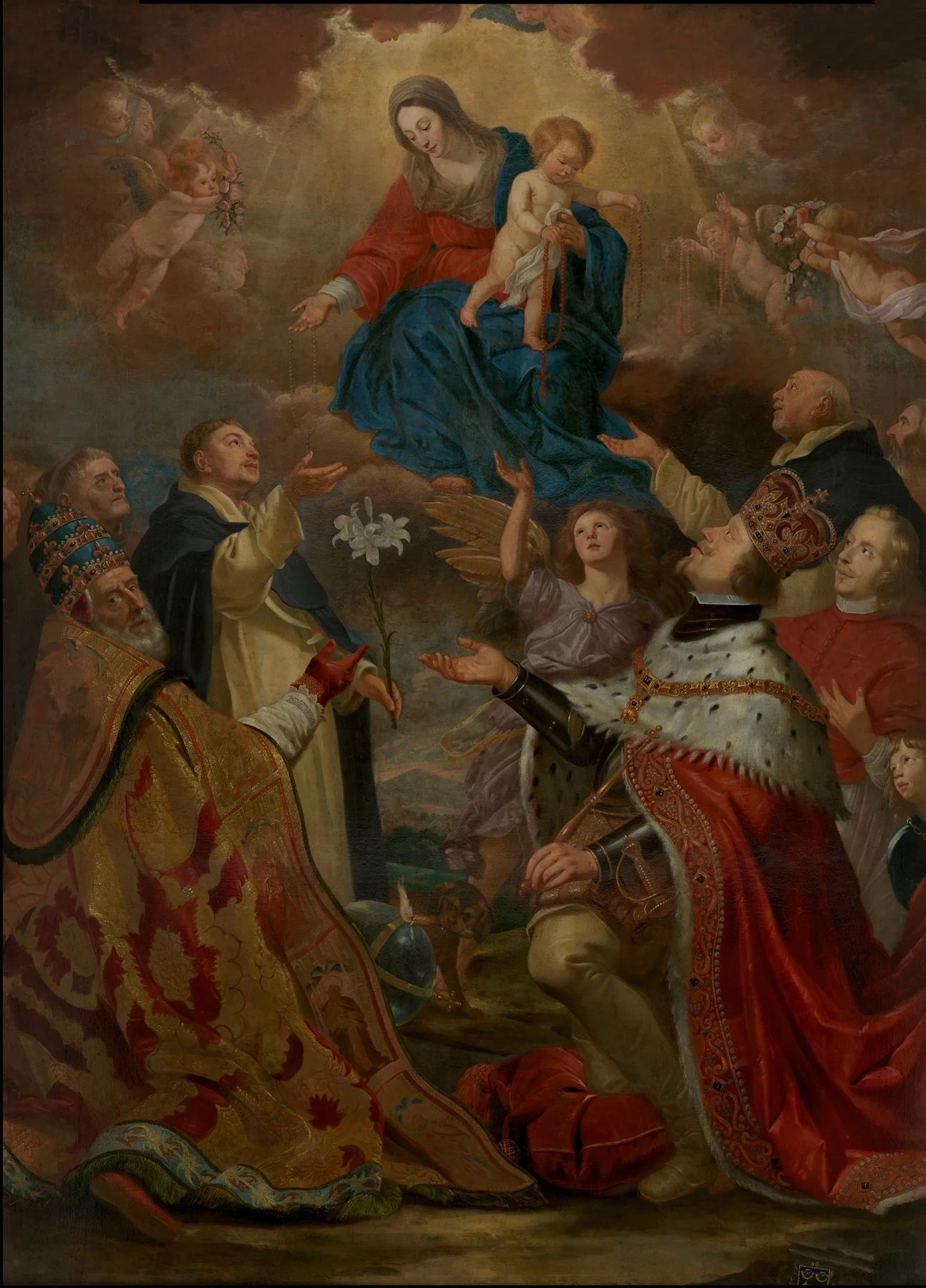 Madonna of the Rosary painting by Antoon van den Heuvel