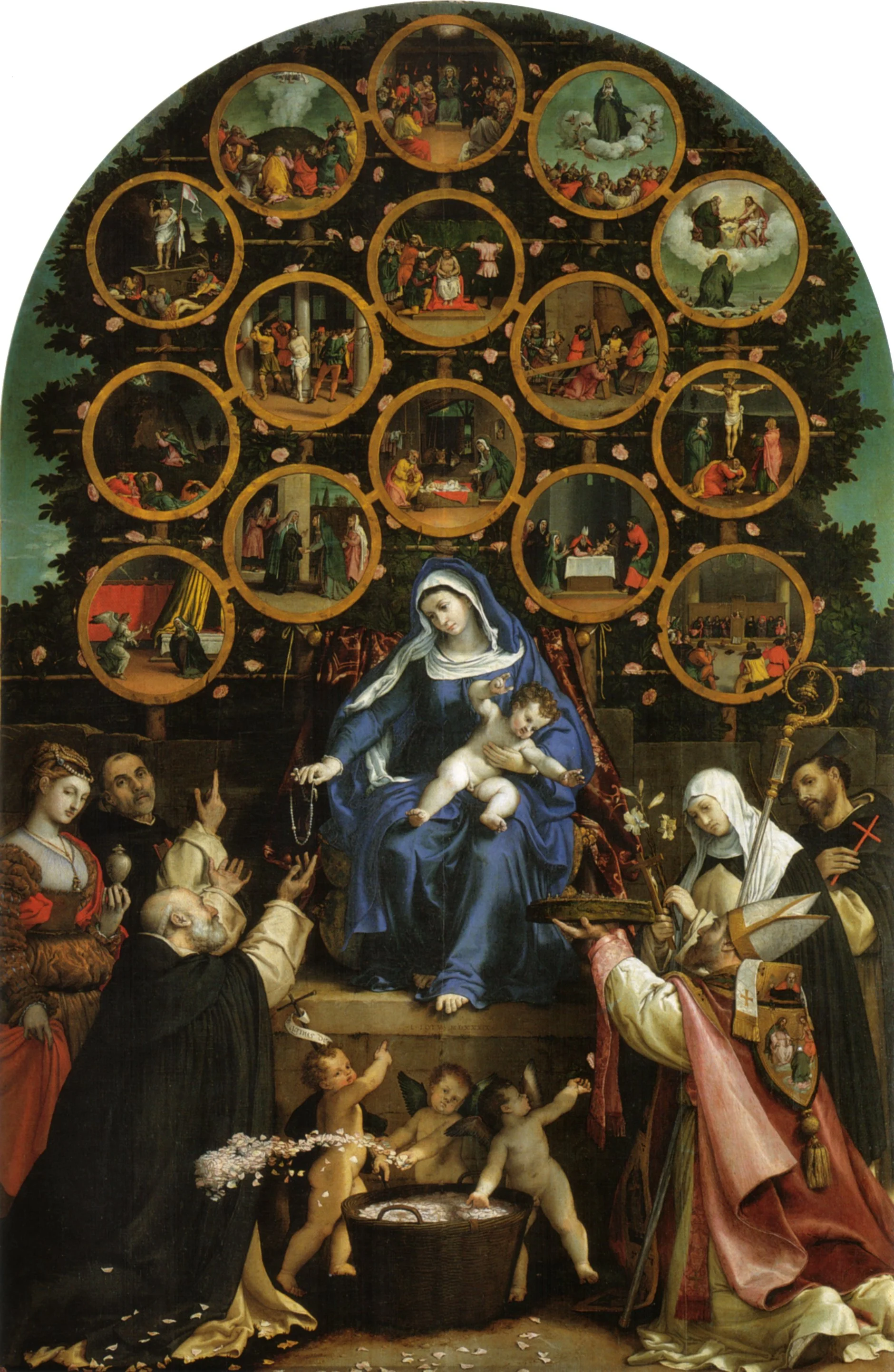 Madonna of the Rosary Altarpiece by Lorenzo Lotto