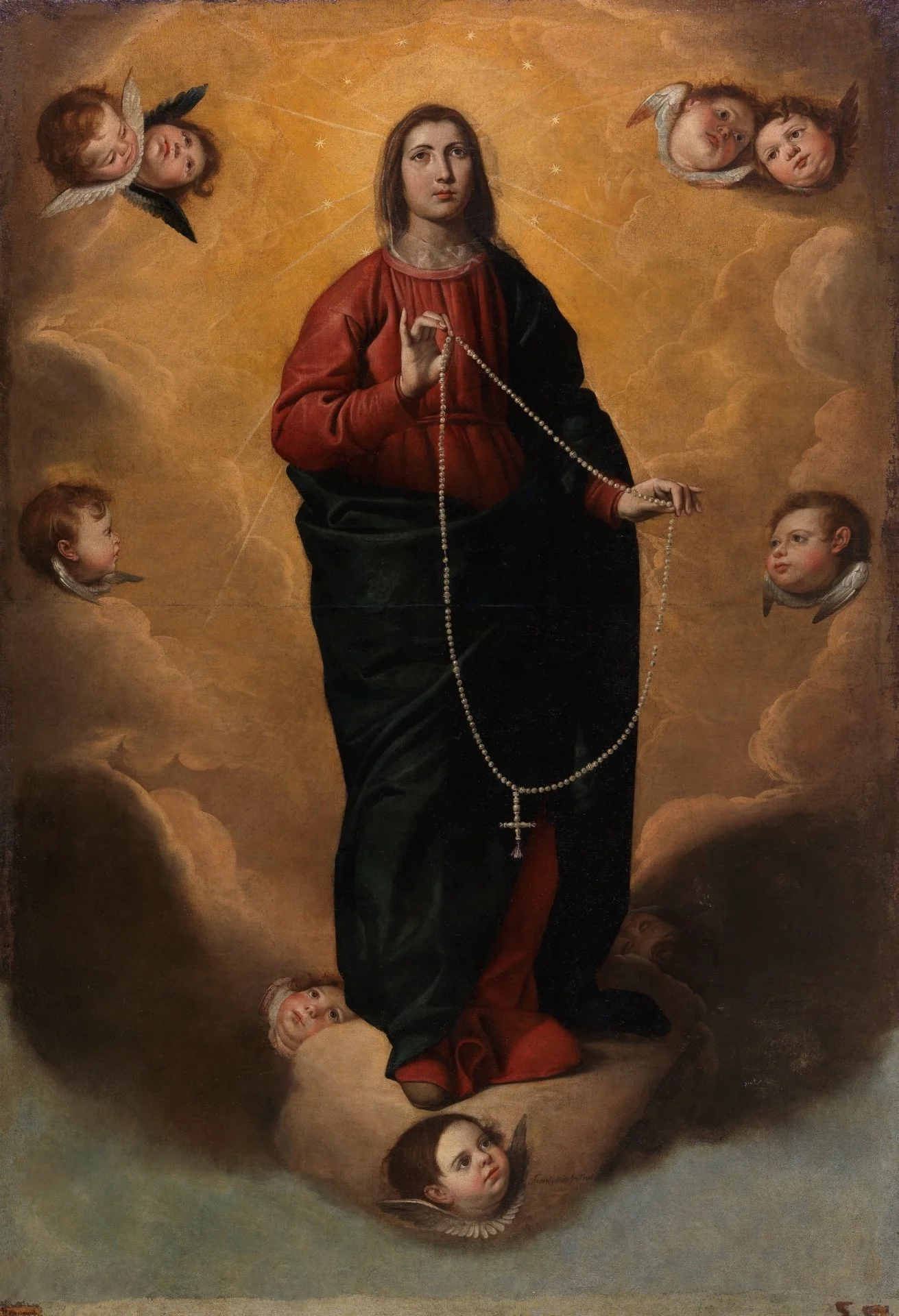 The Virgin of the Rosary painting by Antonio Arias Fernández
