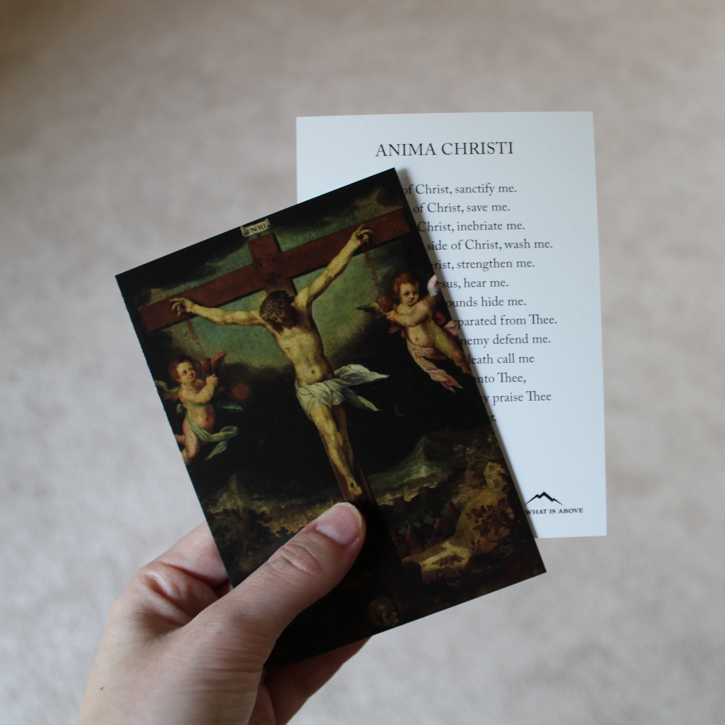 Anima Christi Catholic Prayer Card